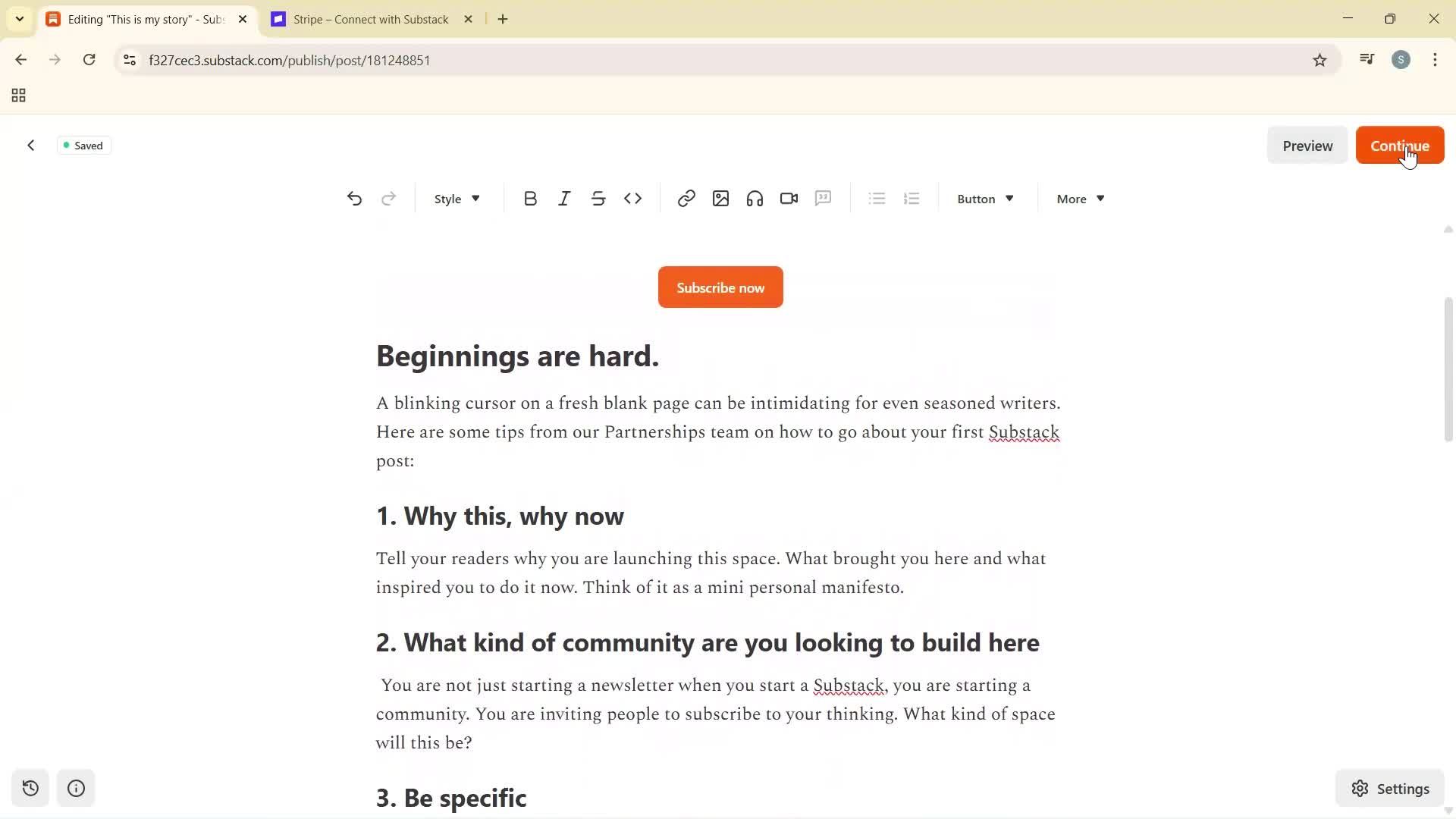 Onboarding screenshot