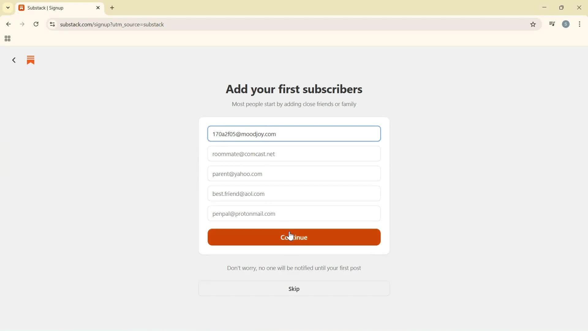 Onboarding screenshot