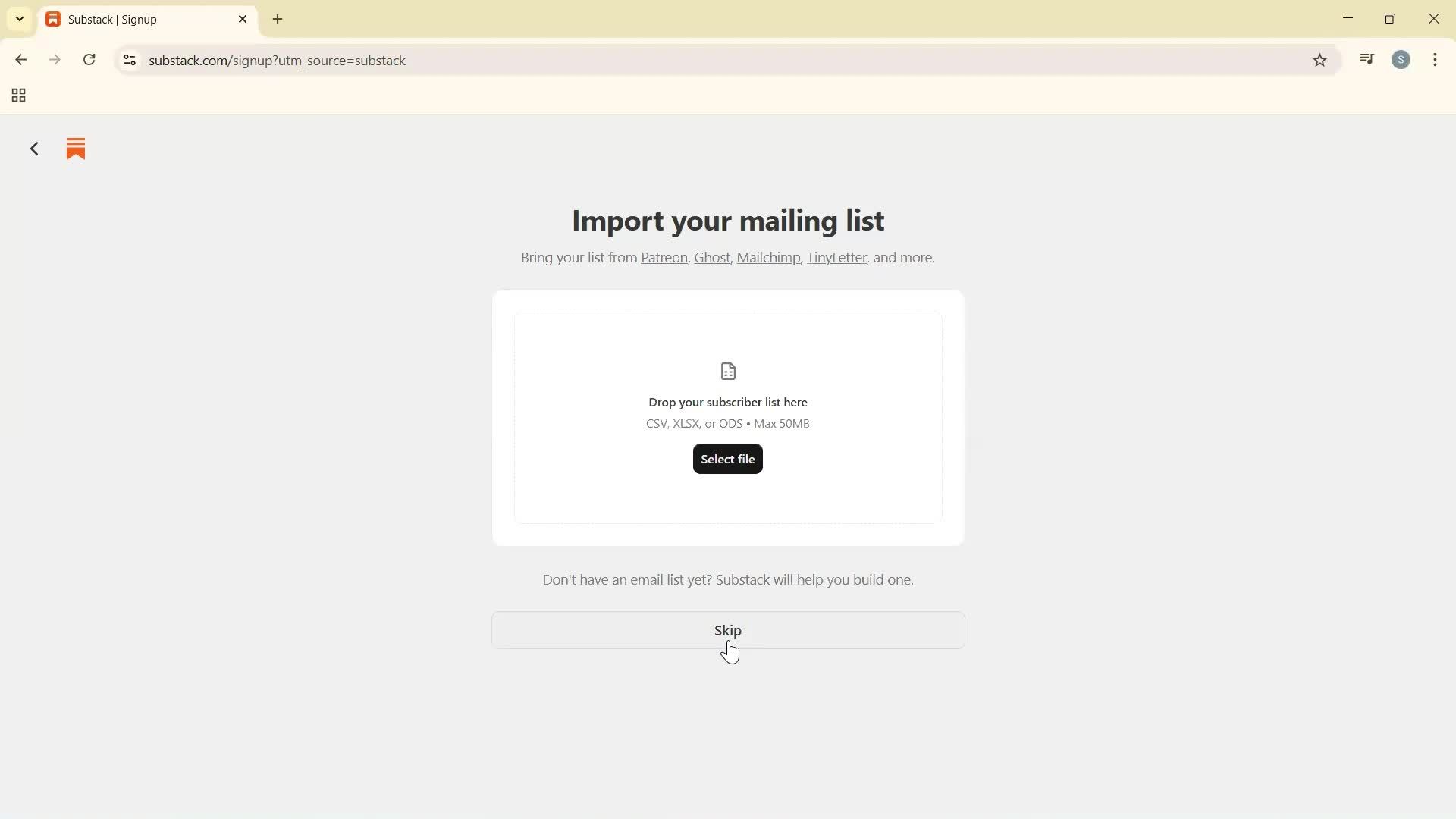 Onboarding screenshot