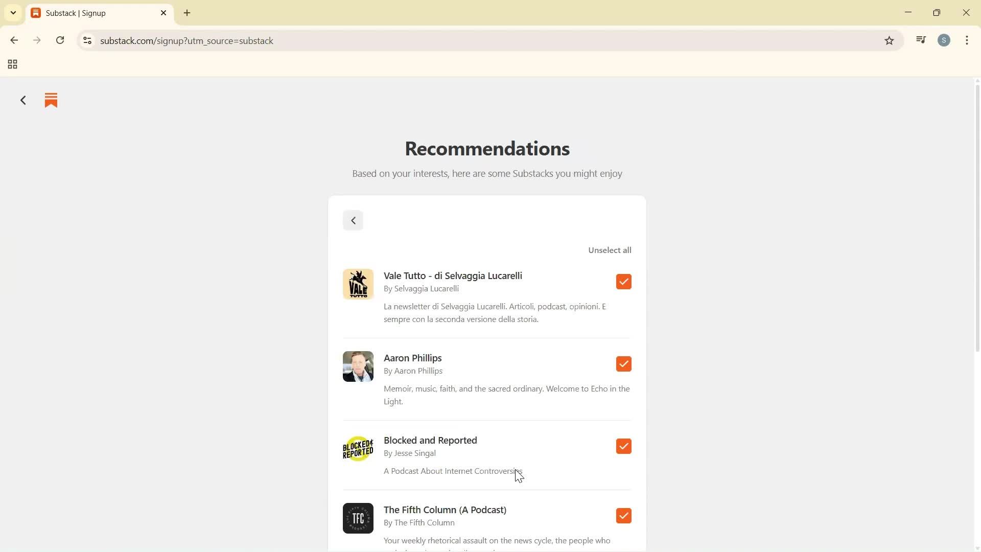 Onboarding screenshot