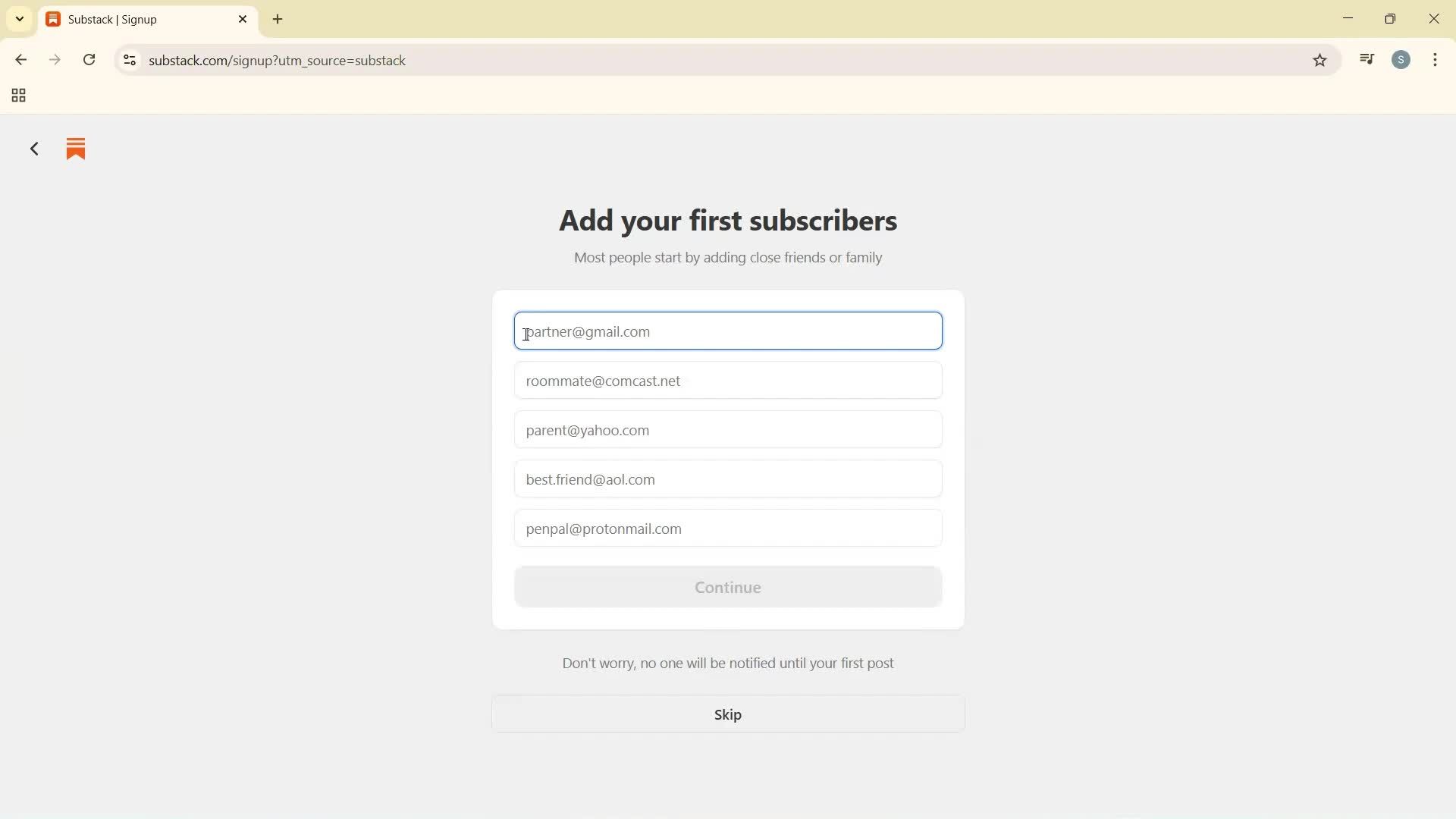 Onboarding screenshot