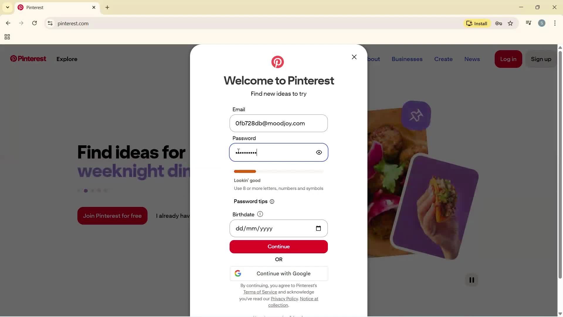 Onboarding screenshot
