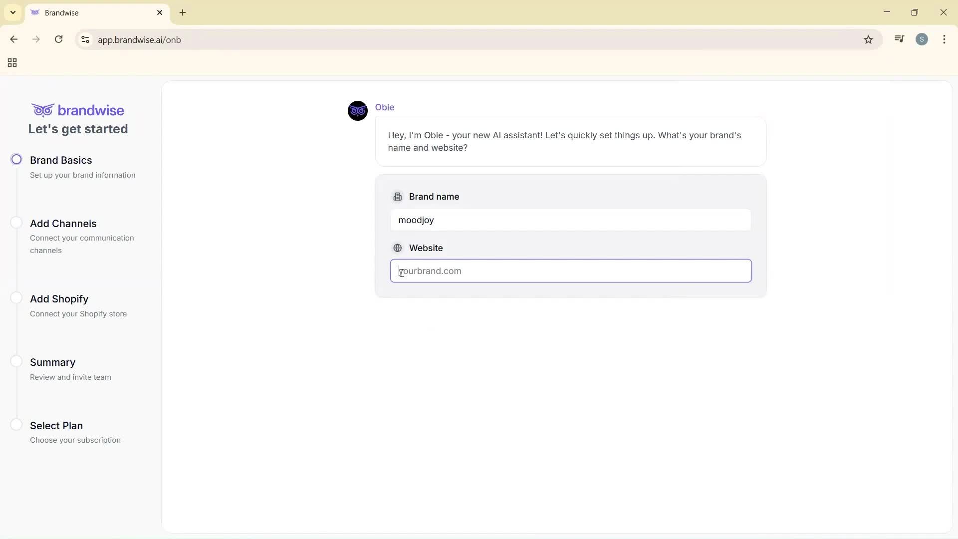 Onboarding screenshot
