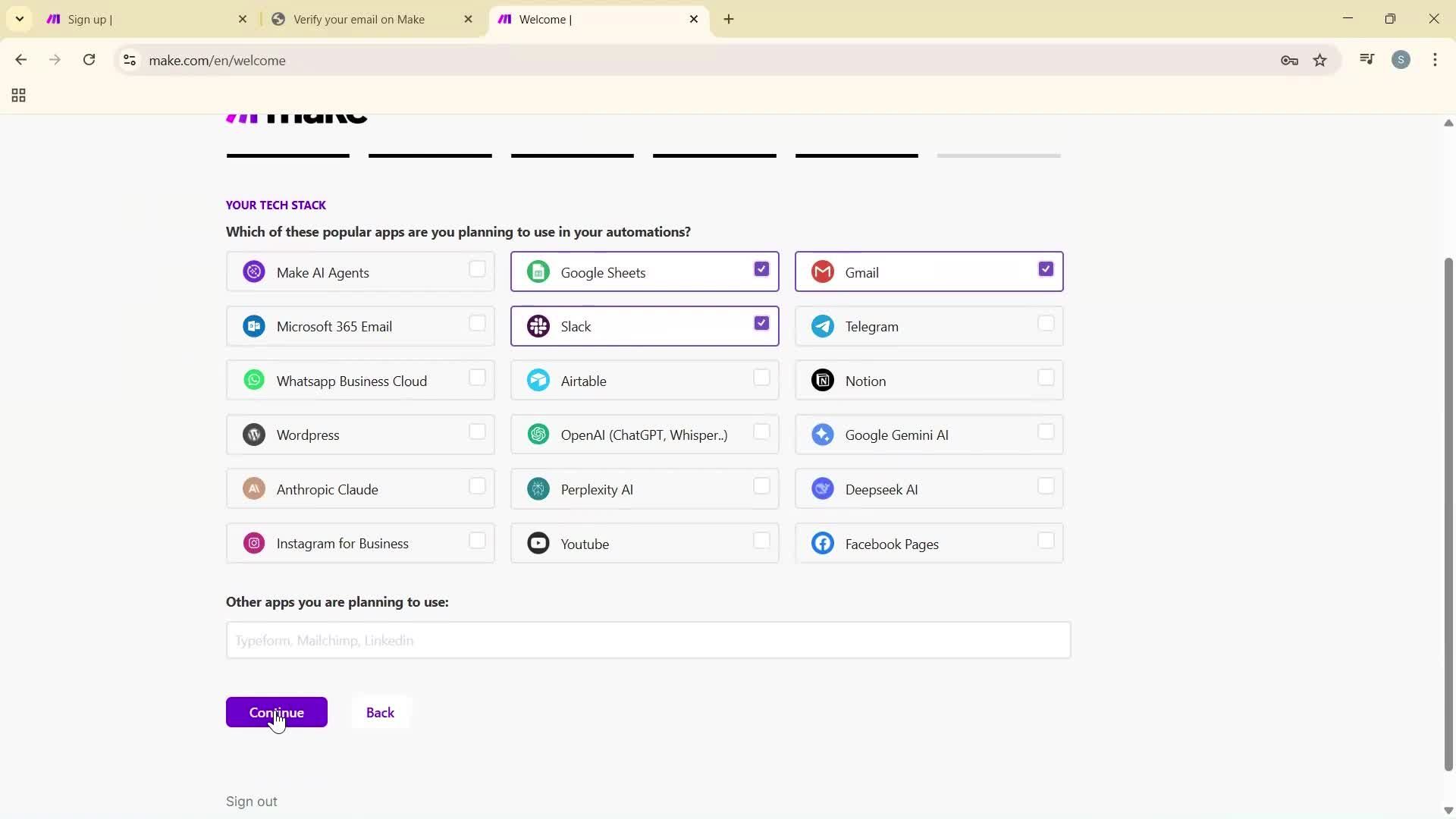 Onboarding screenshot
