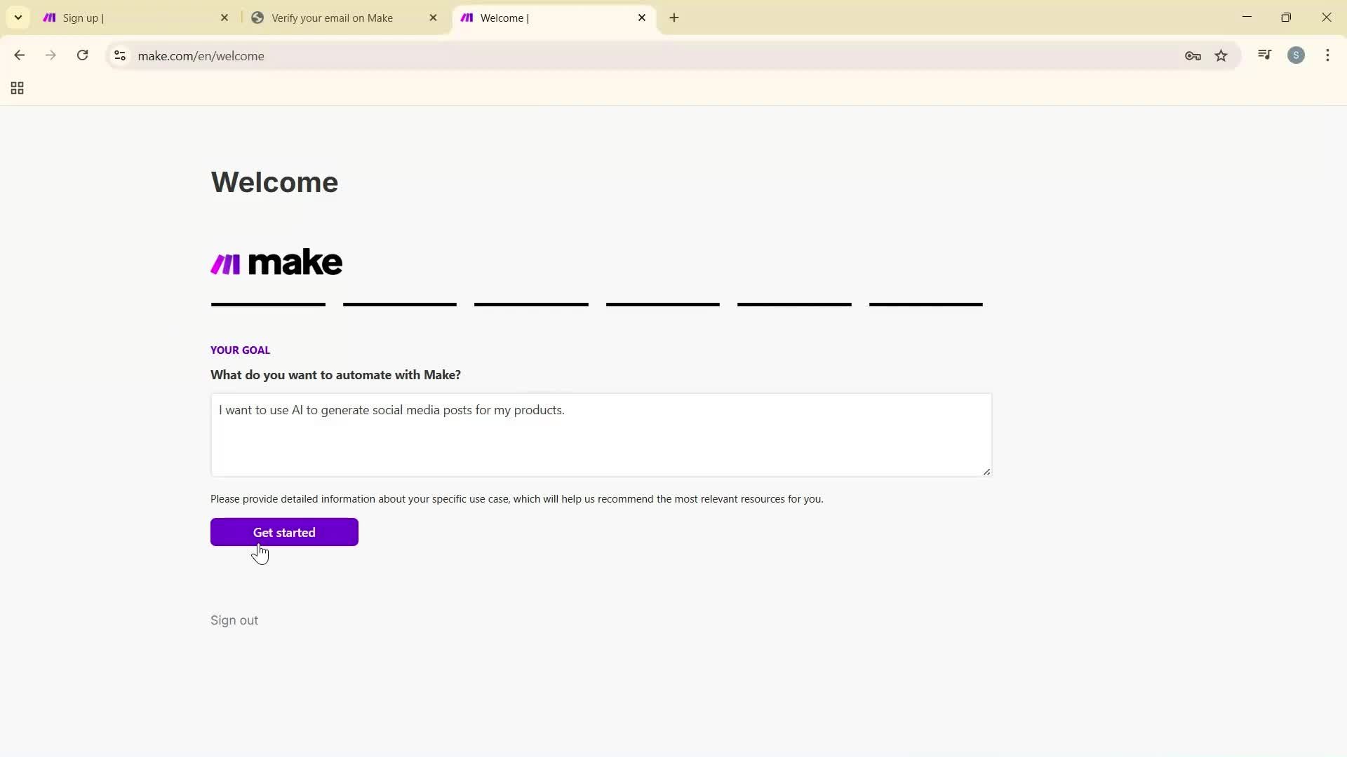 Onboarding screenshot