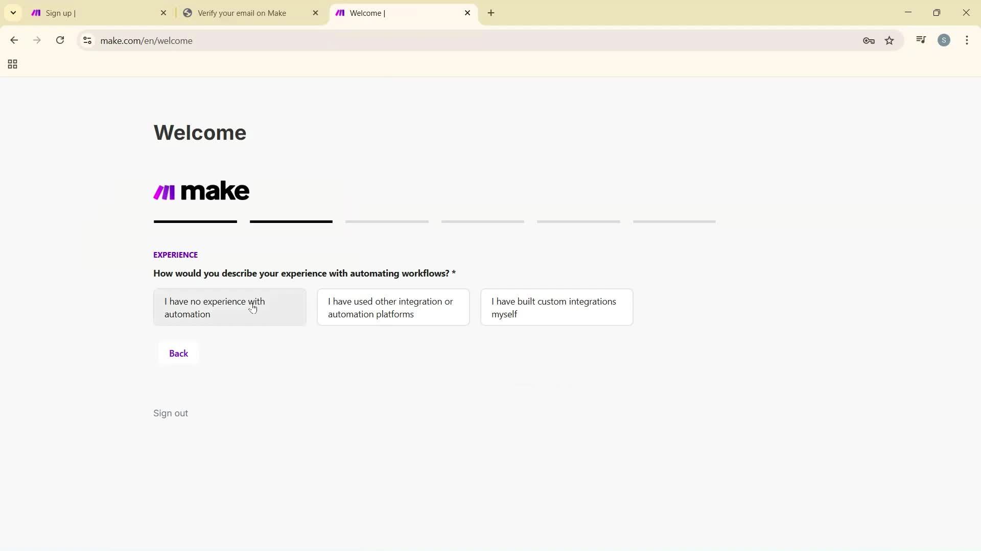 Onboarding screenshot