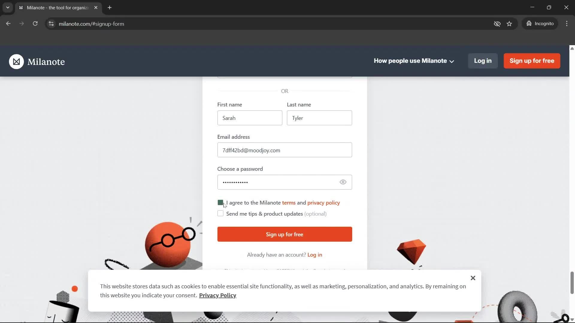 Onboarding screenshot