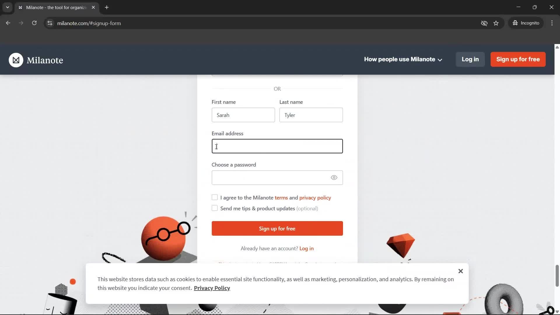 Onboarding screenshot