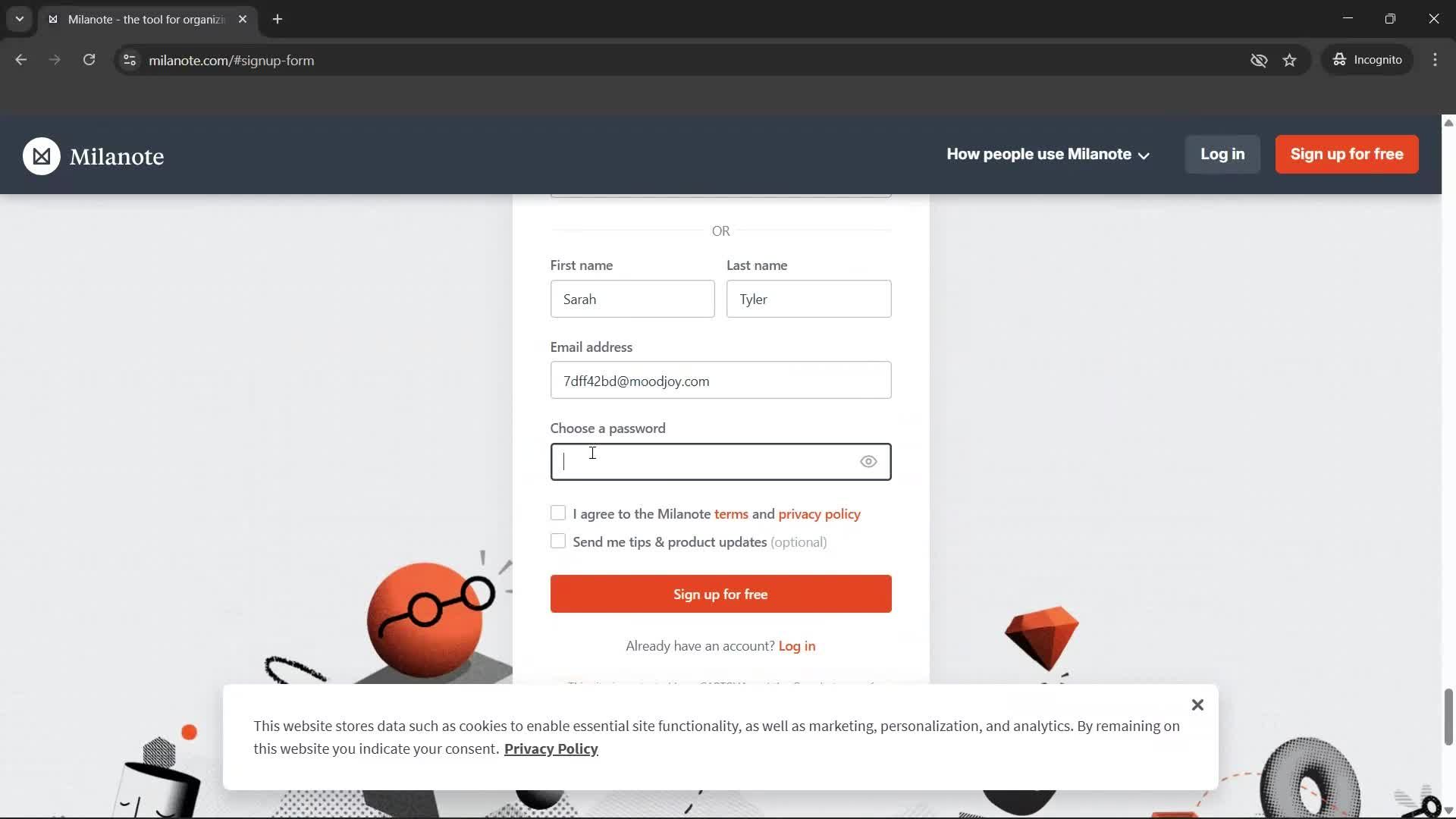 Onboarding screenshot