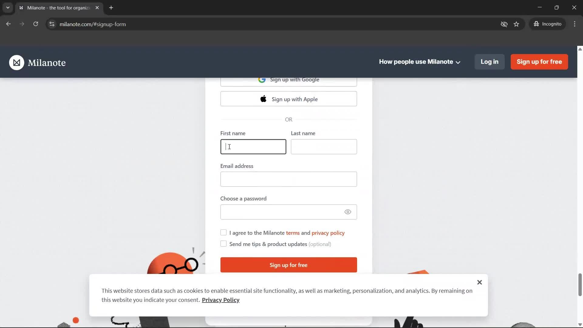Onboarding screenshot