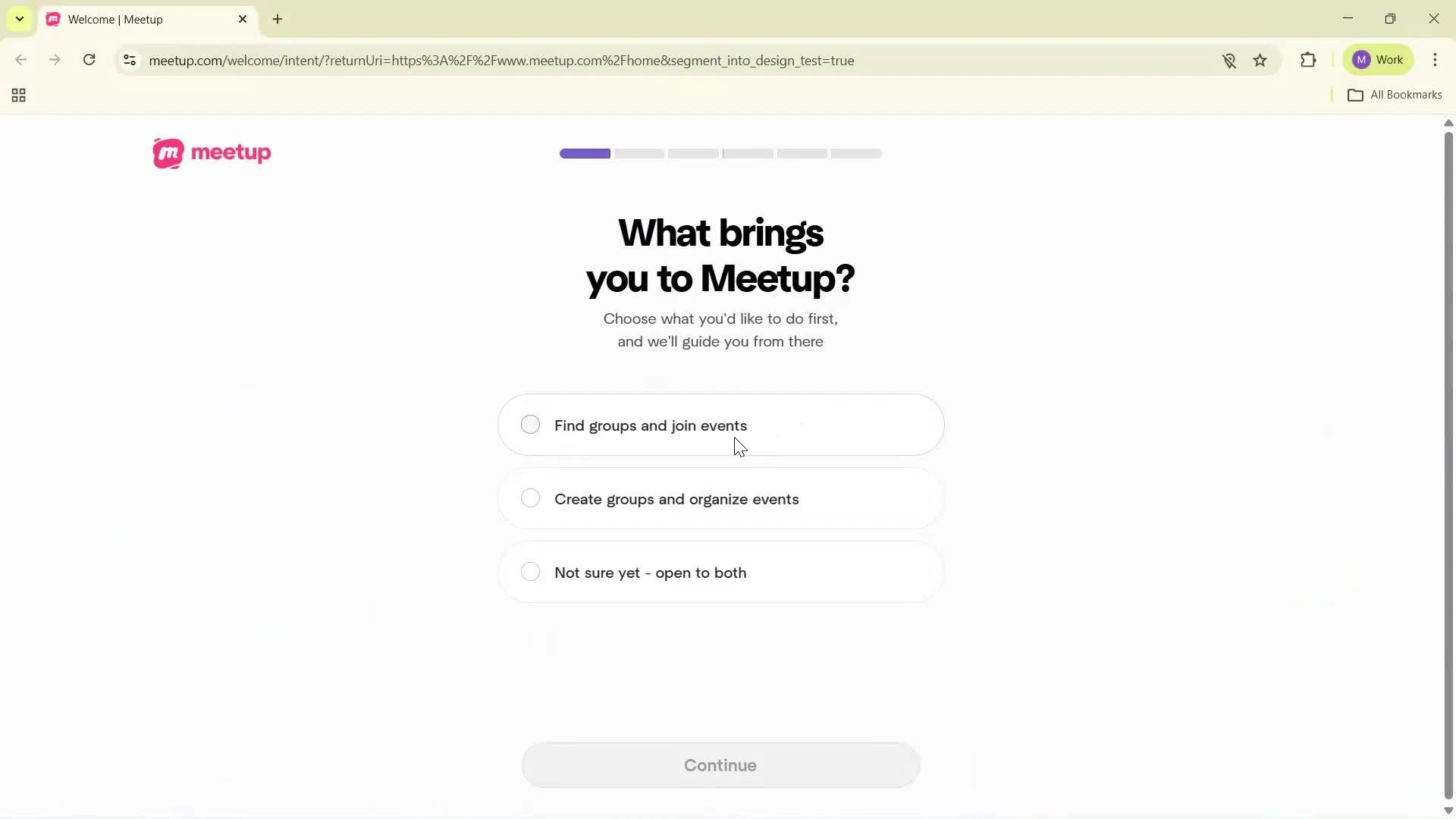 Onboarding screenshot