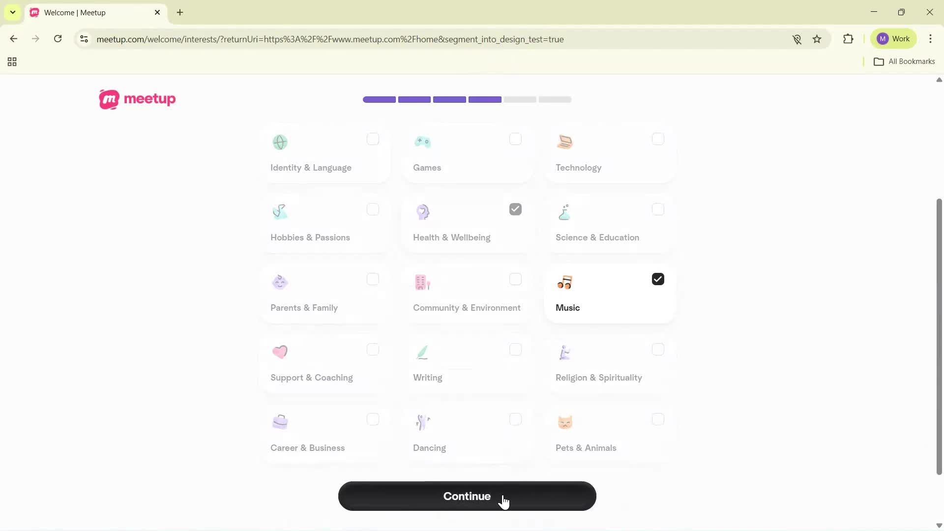 Onboarding screenshot