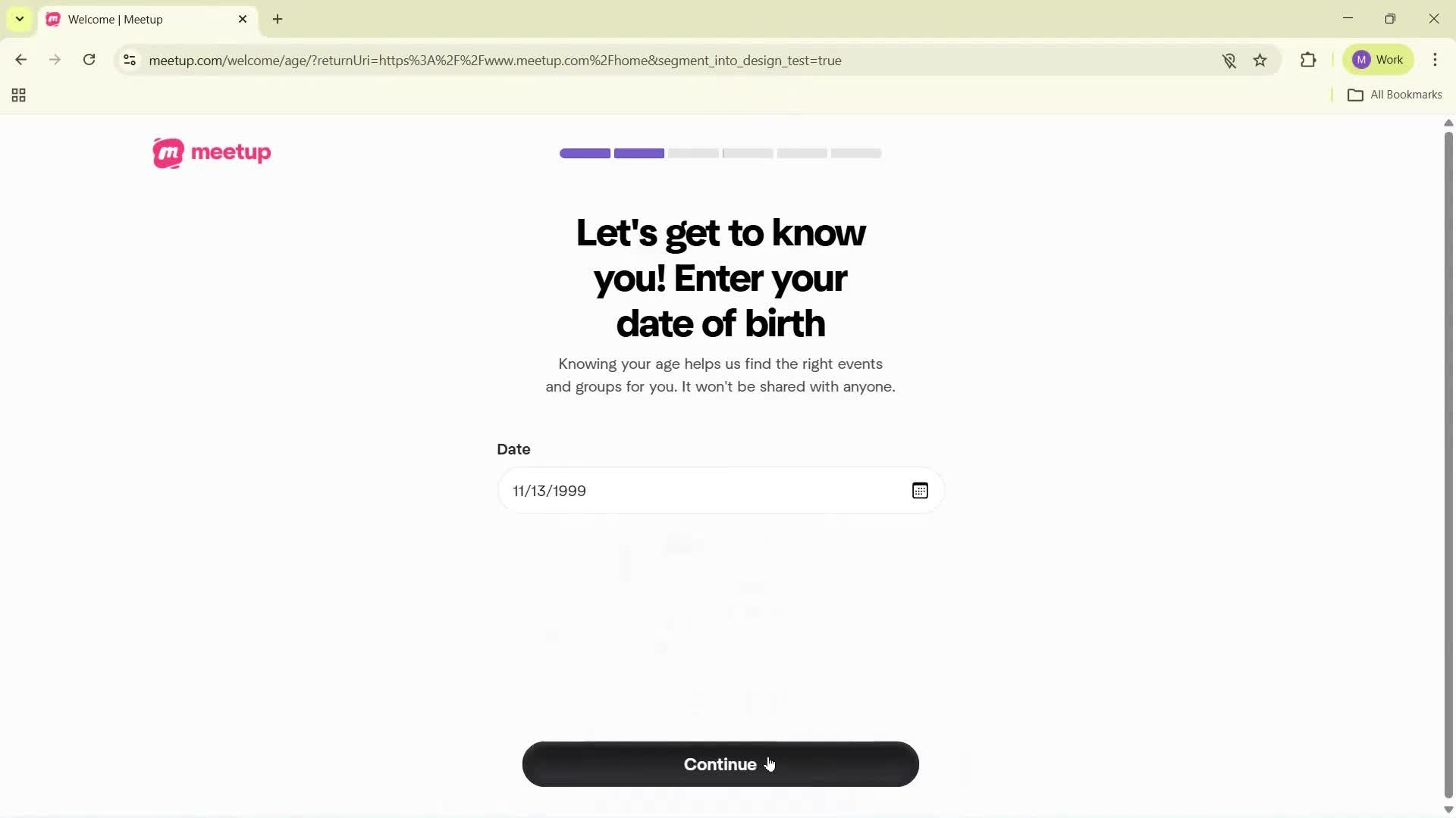 Onboarding screenshot