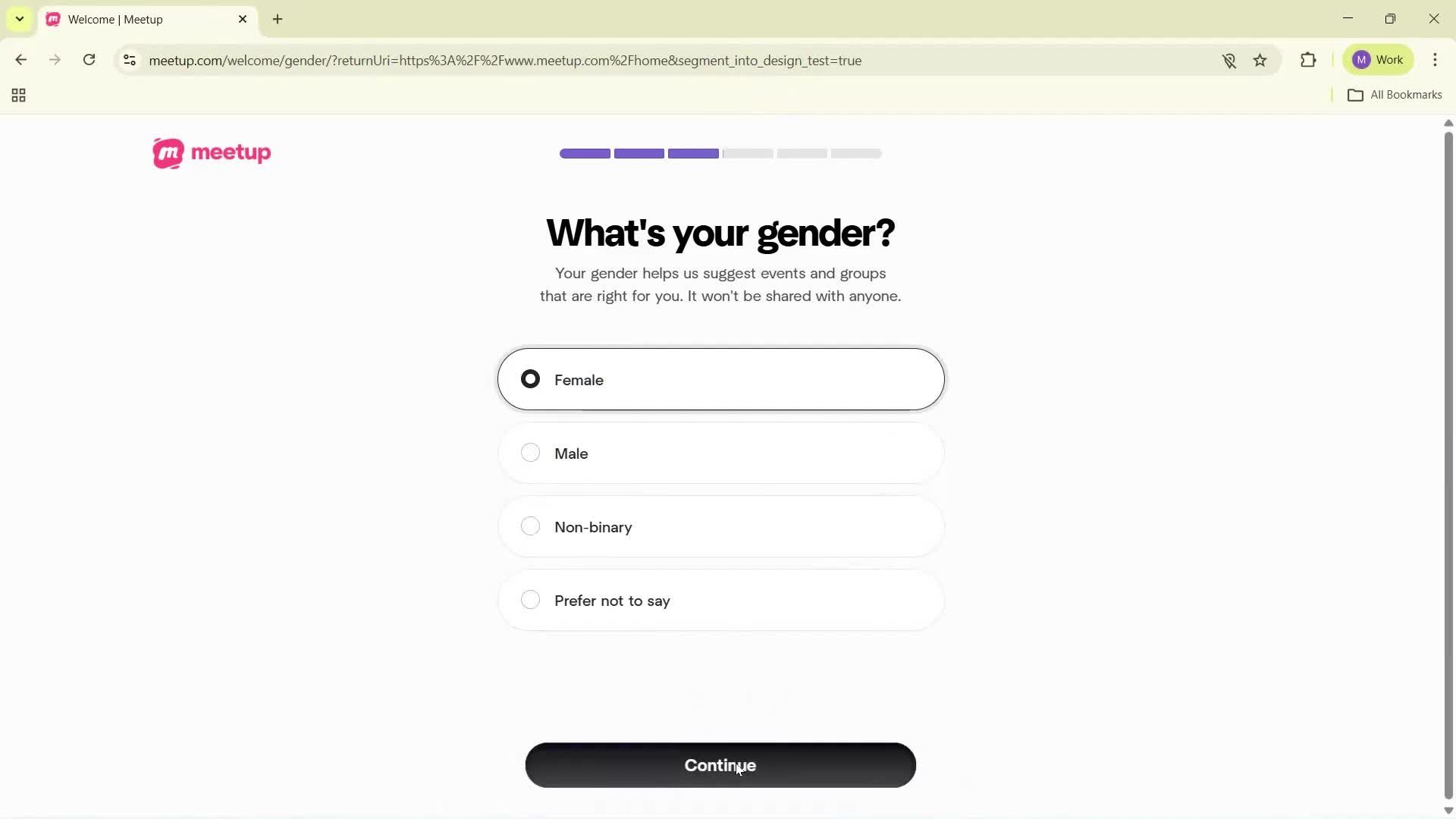 Onboarding screenshot