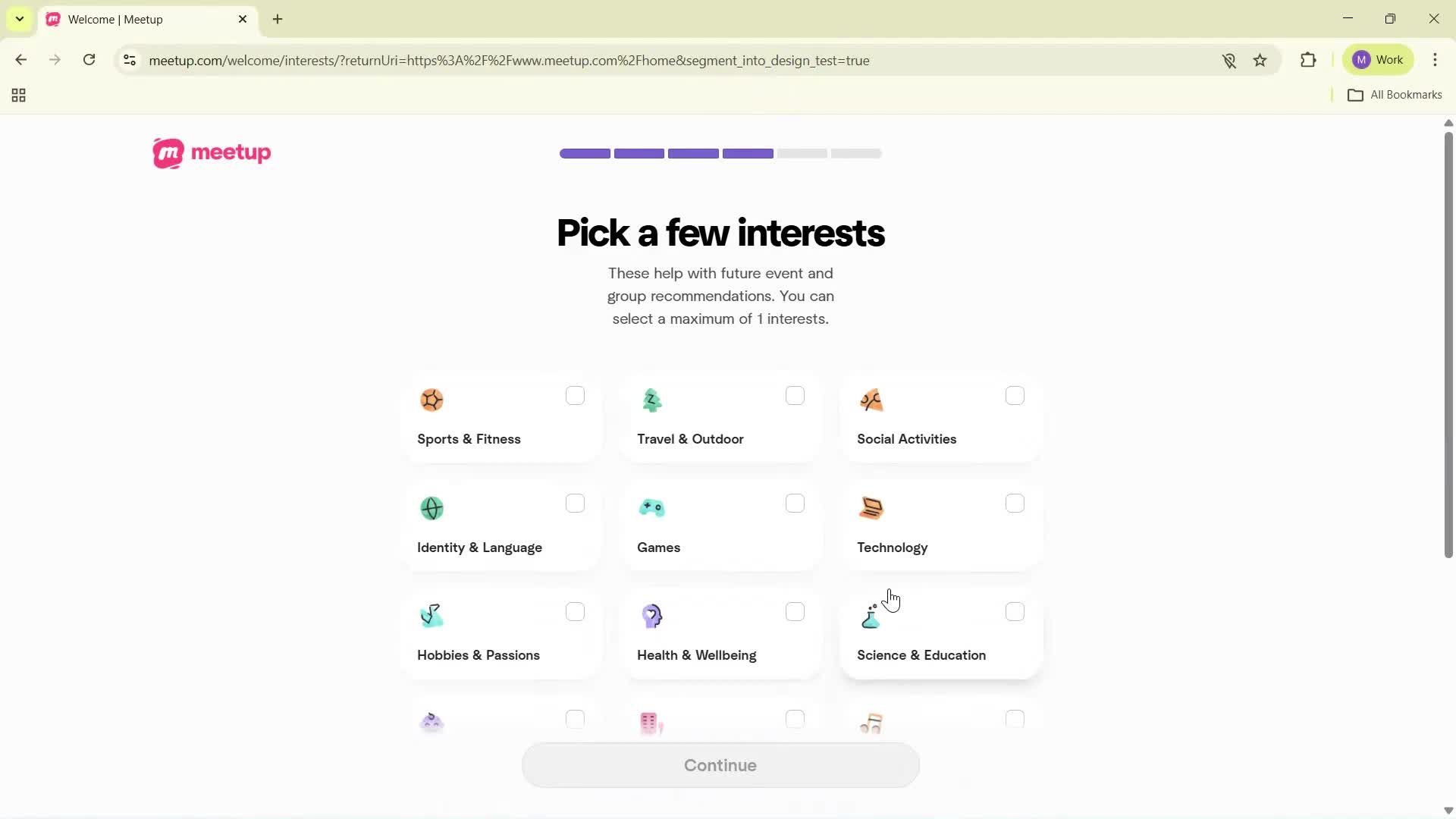 Onboarding screenshot