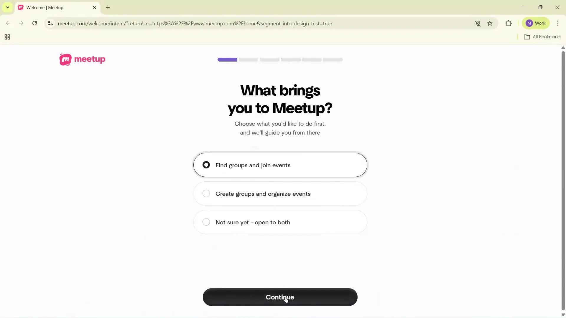 Onboarding screenshot