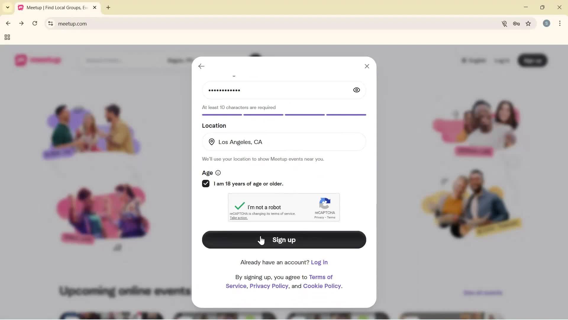 Onboarding screenshot