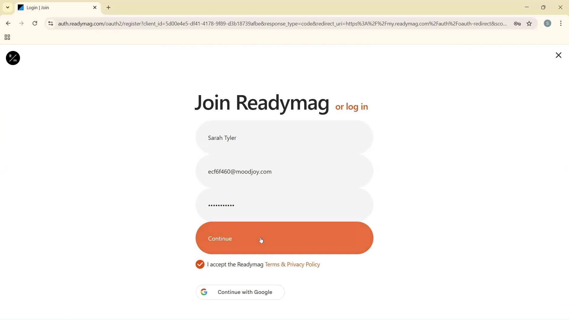 Onboarding screenshot