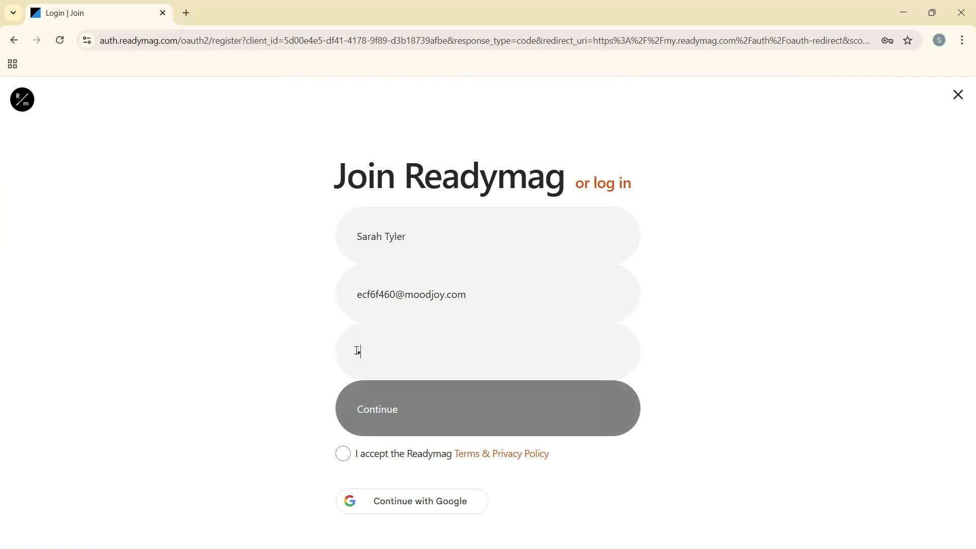 Onboarding screenshot