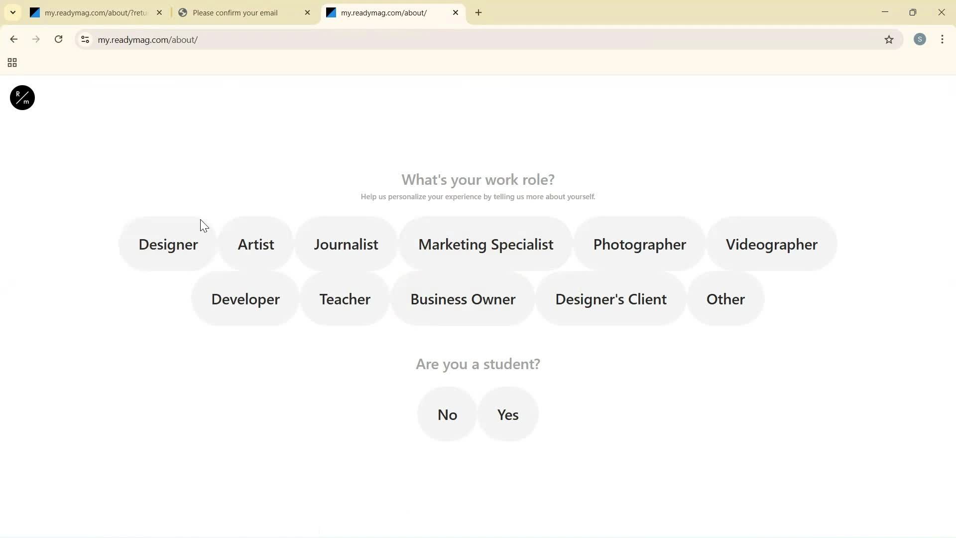 Onboarding screenshot