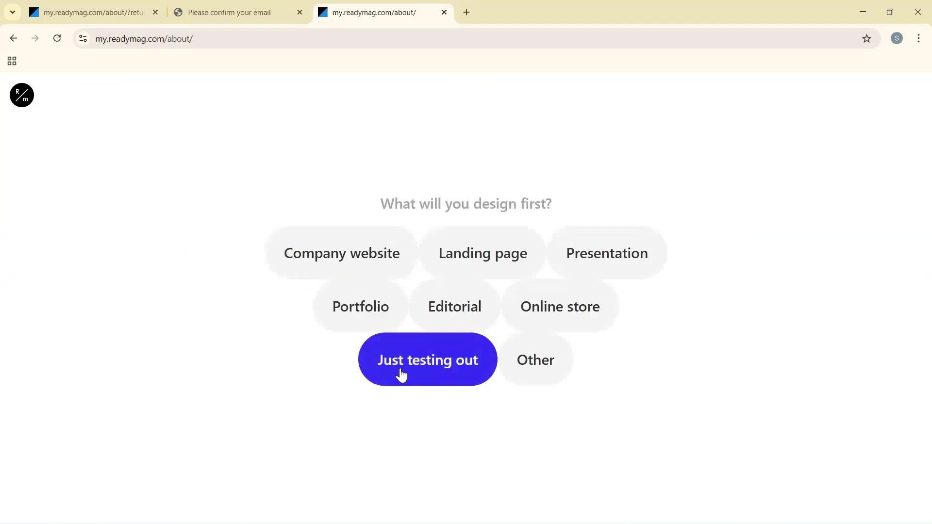 Onboarding screenshot