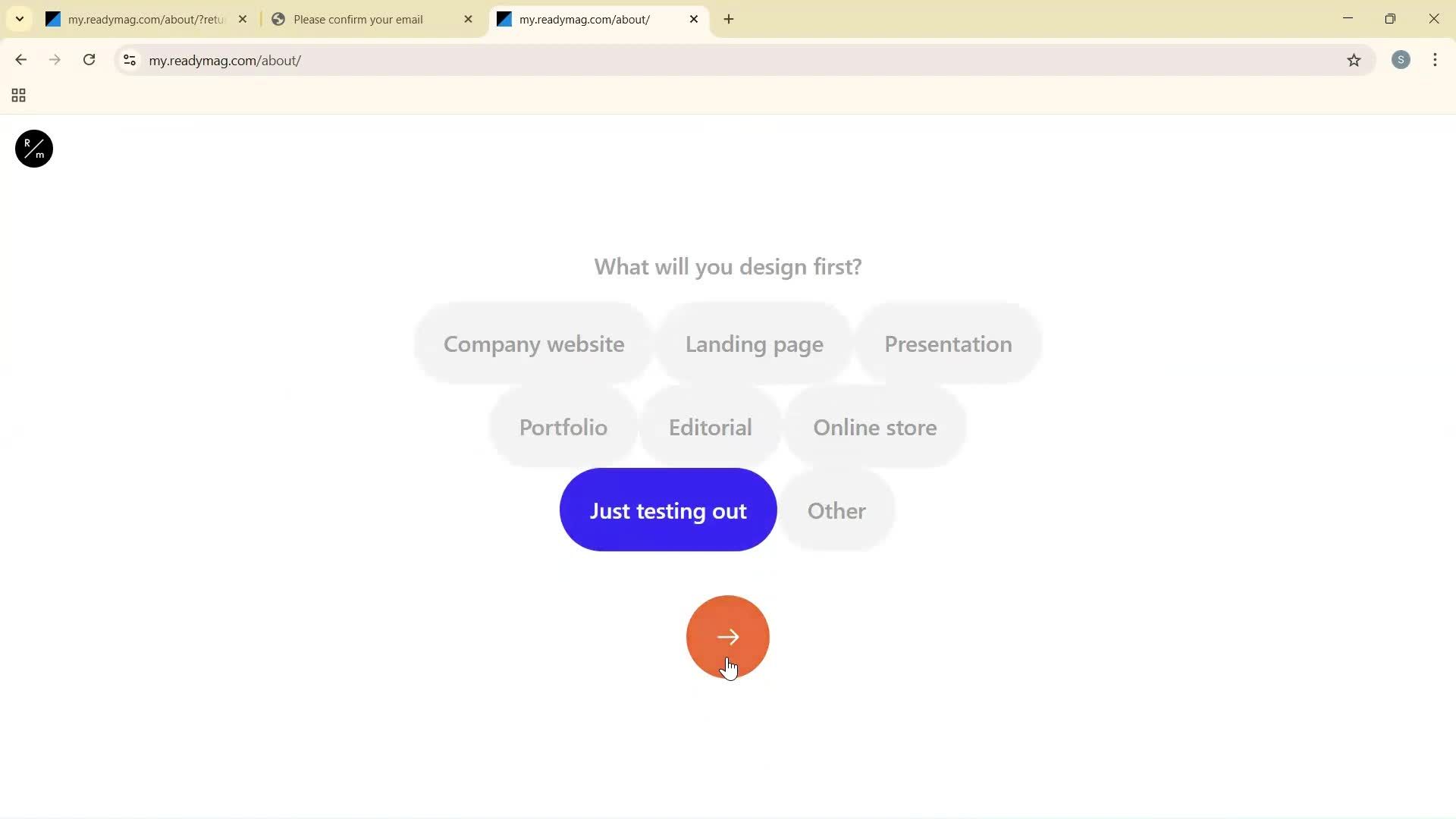 Onboarding screenshot