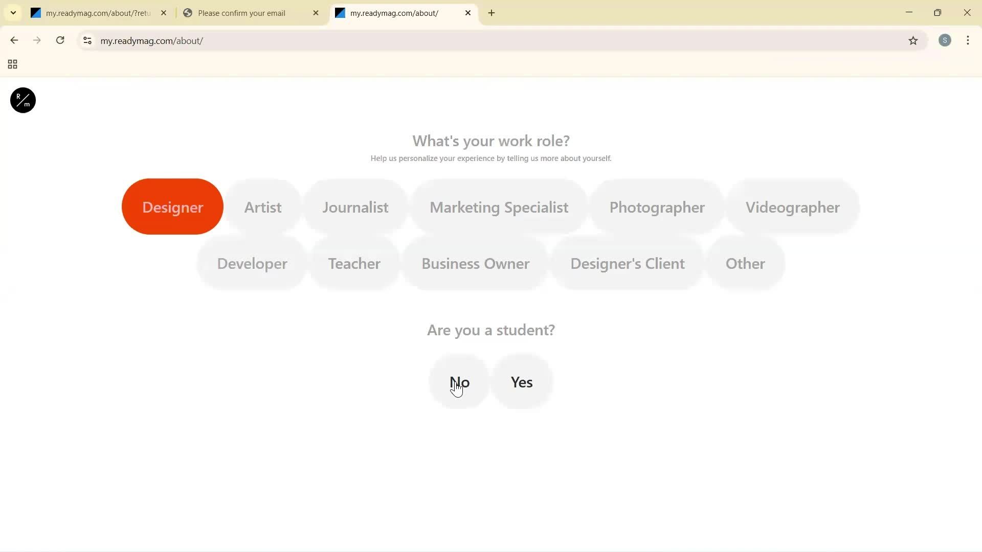 Onboarding screenshot