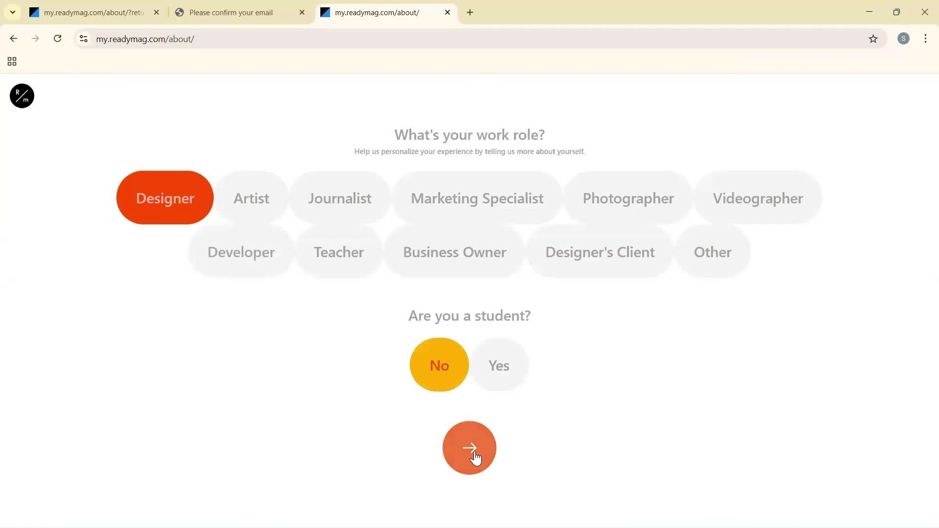 Onboarding screenshot