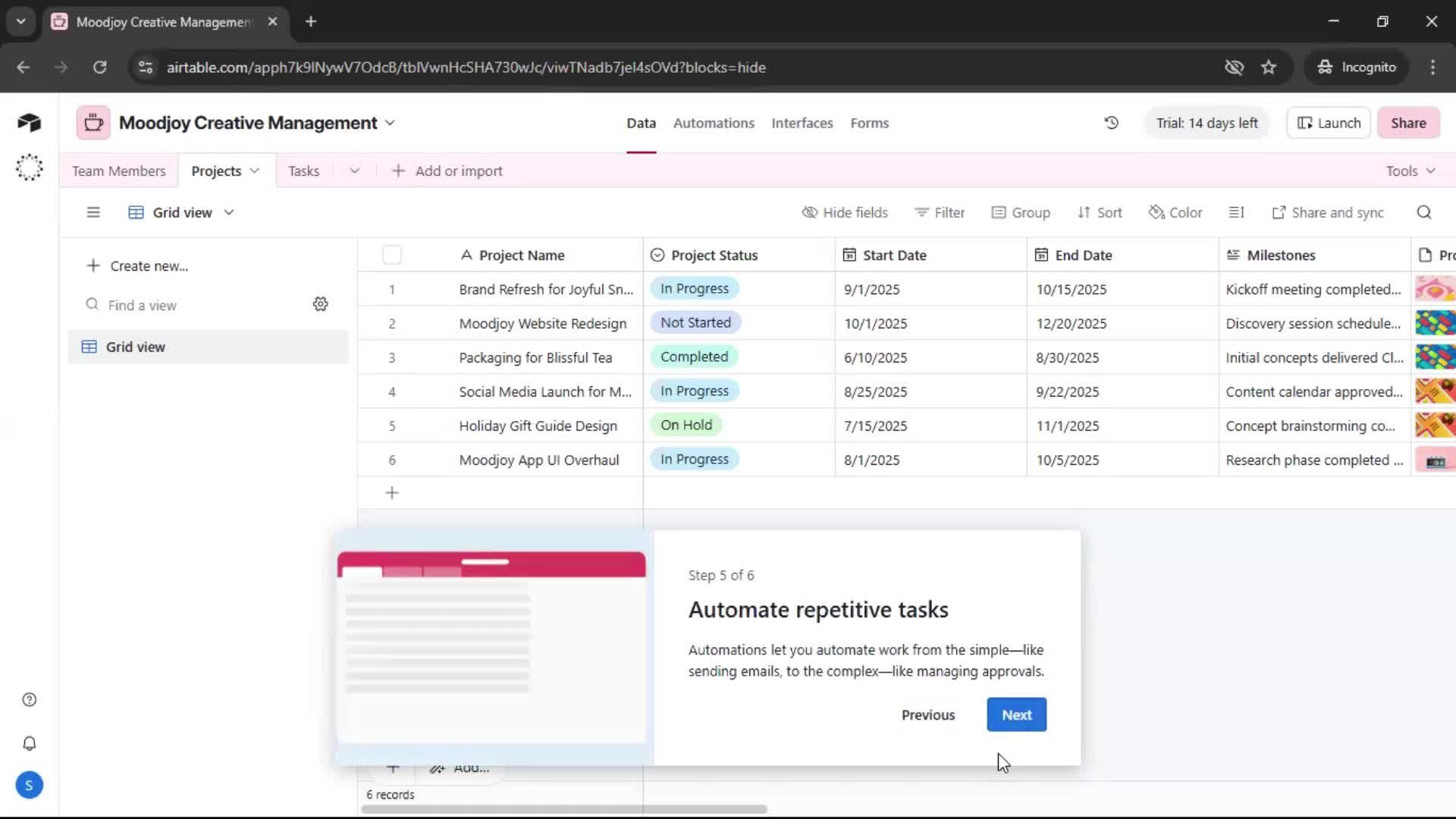 Onboarding screenshot