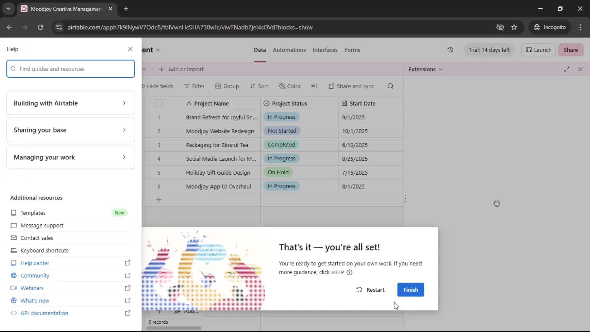 Onboarding screenshot