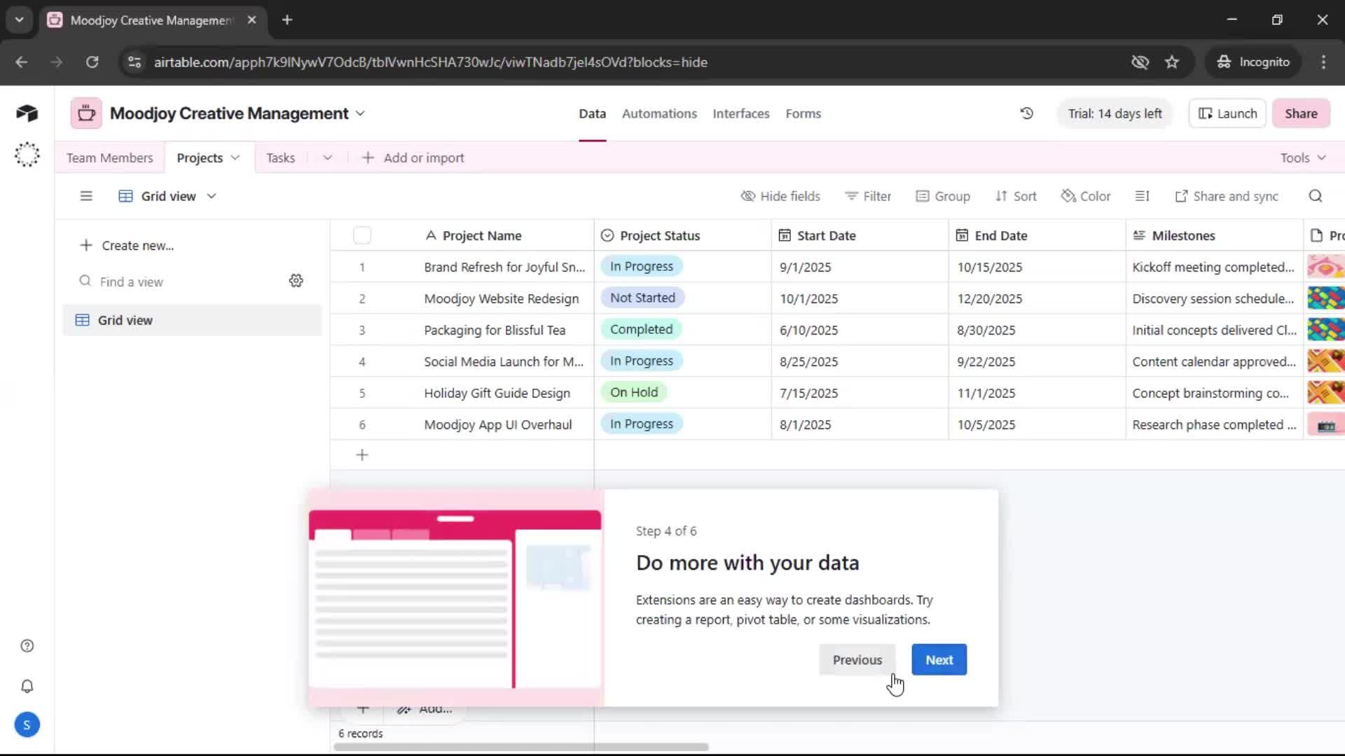 Onboarding screenshot
