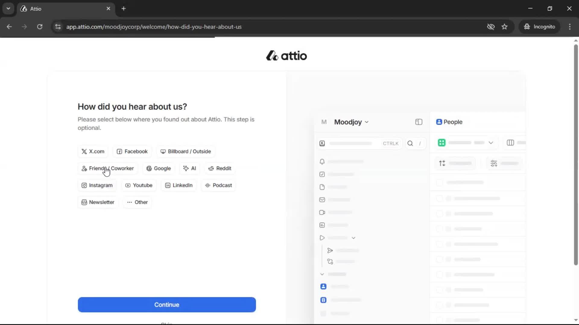 Onboarding screenshot