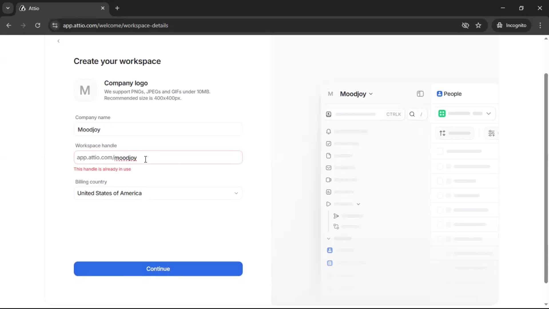Onboarding screenshot