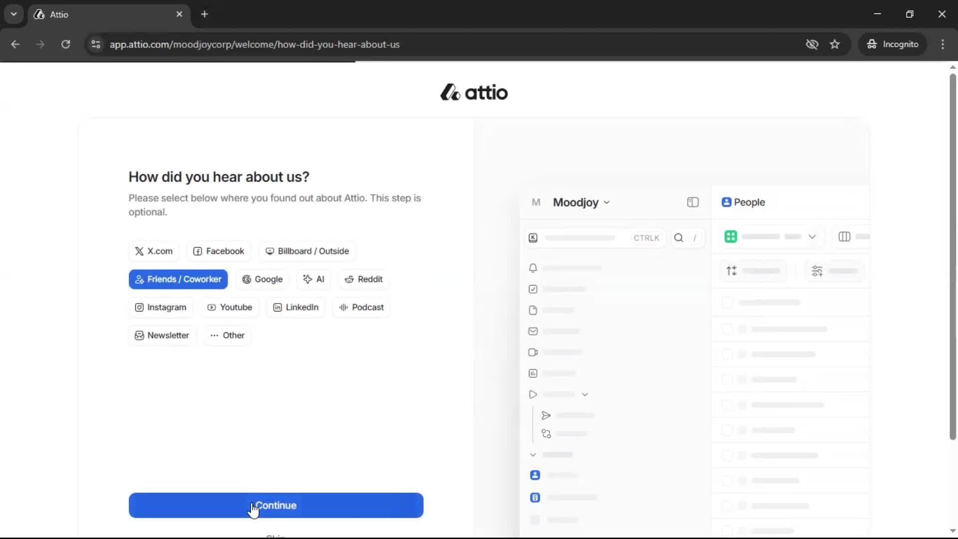 Onboarding screenshot