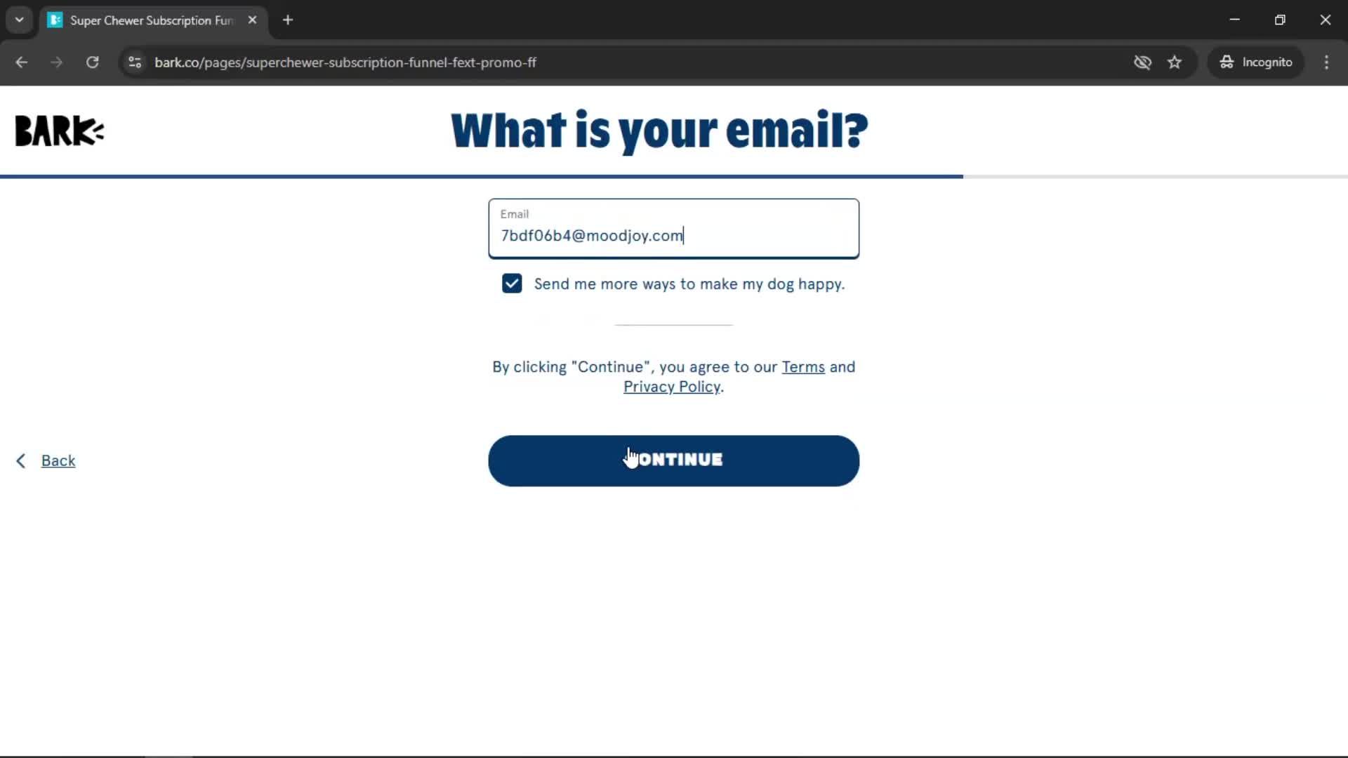 Onboarding screenshot
