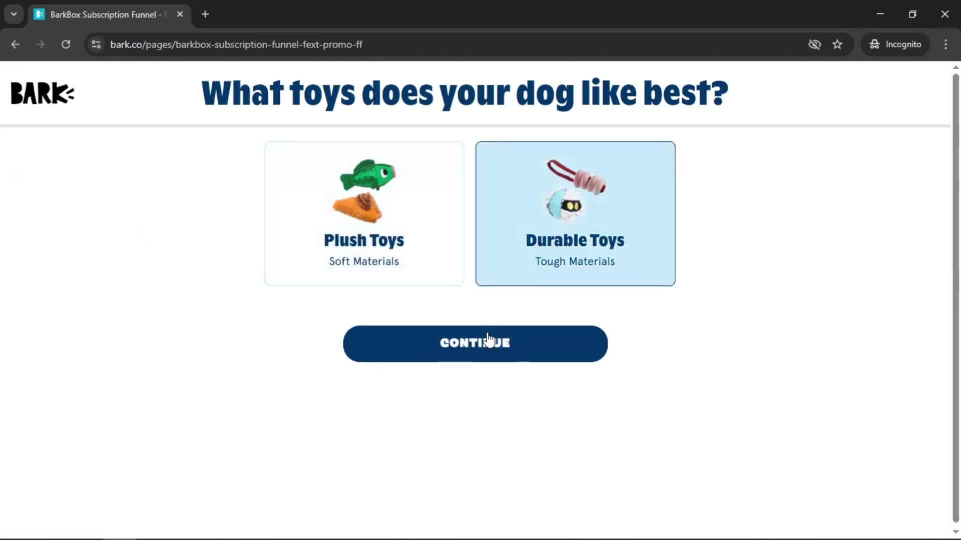 Onboarding screenshot