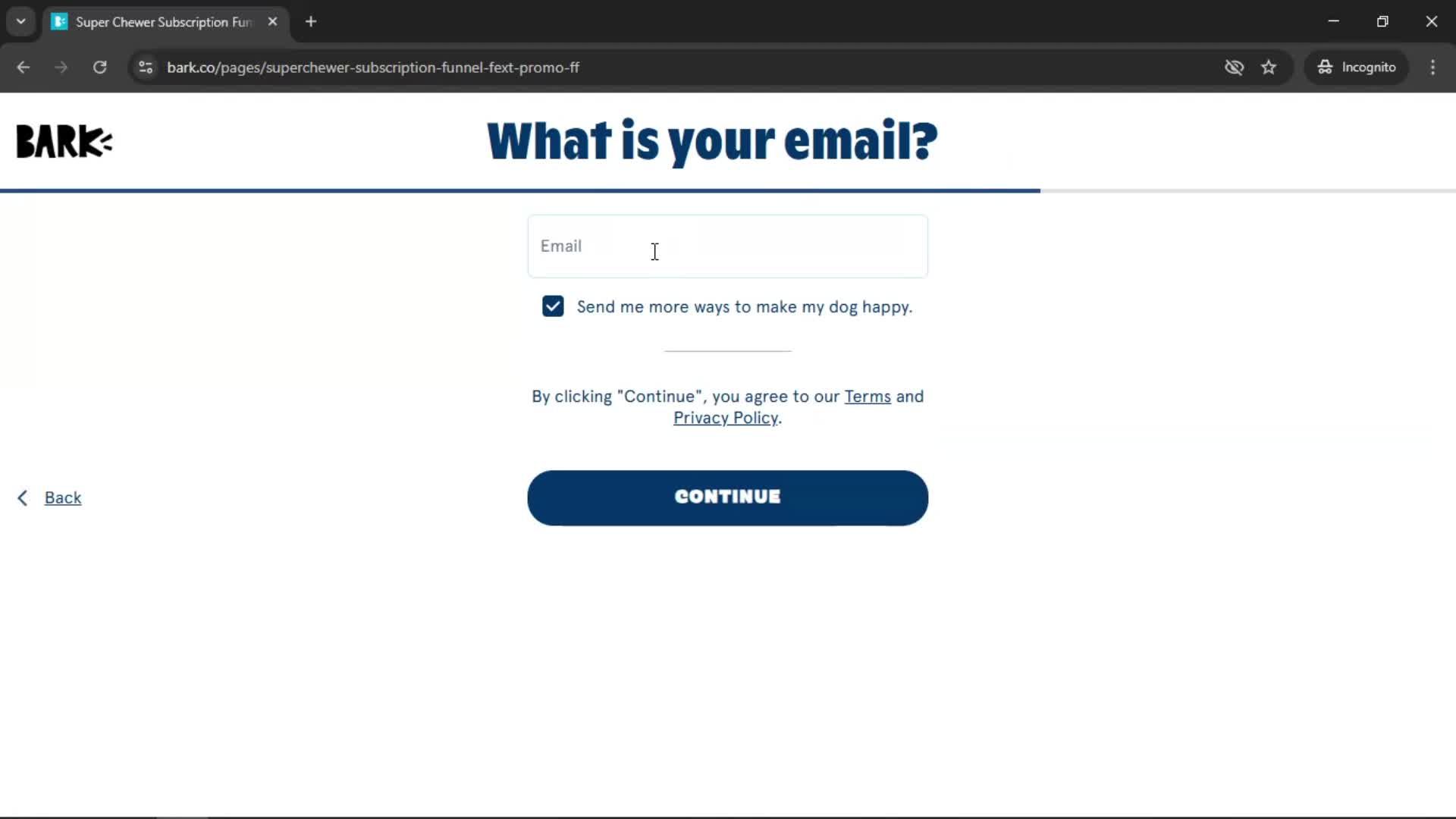 Onboarding screenshot