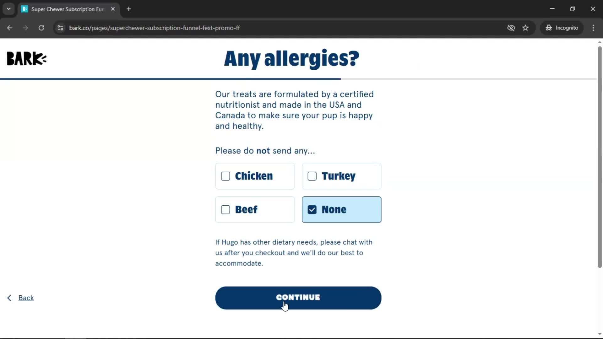 Onboarding screenshot
