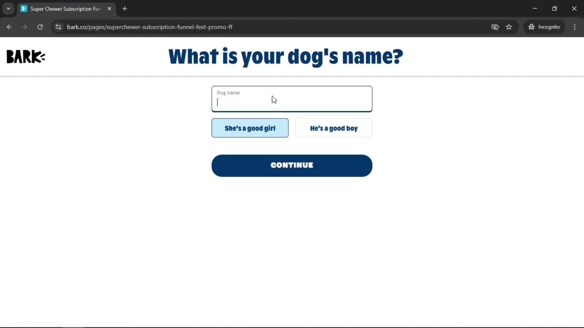 Onboarding screenshot