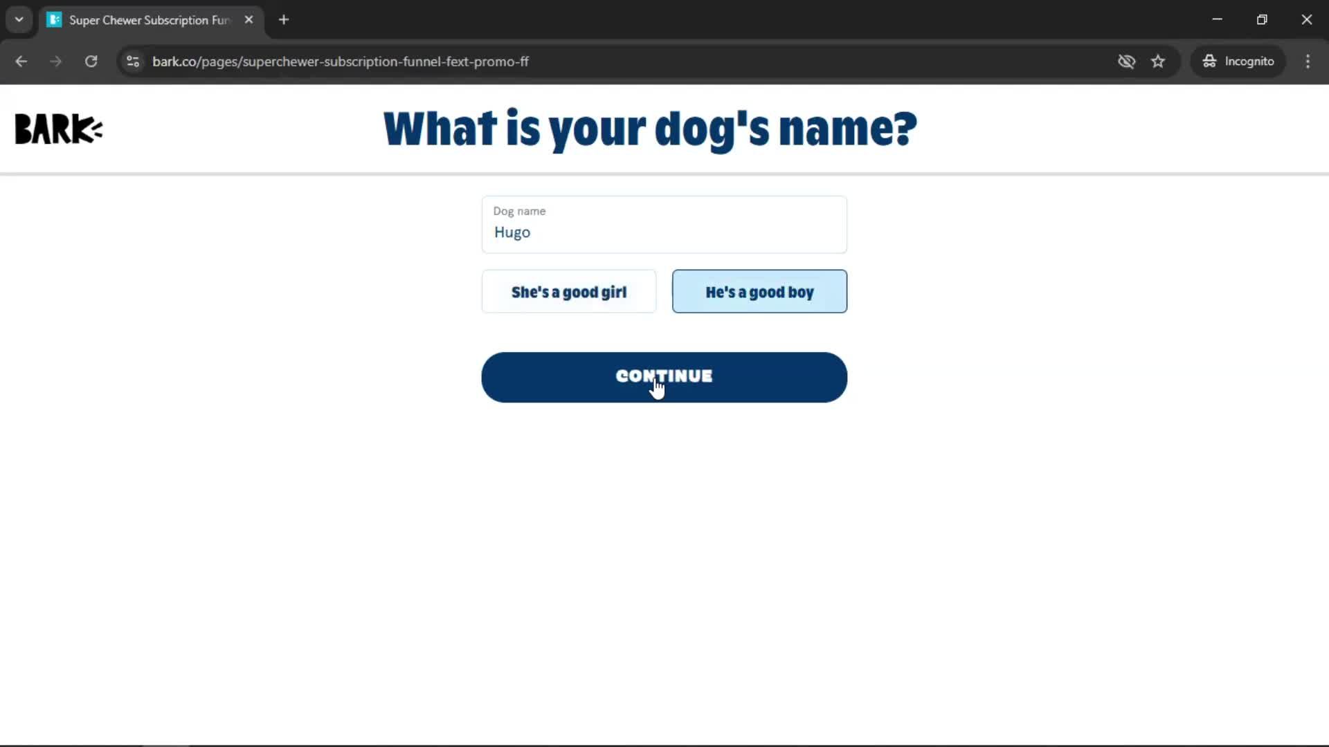 Onboarding screenshot