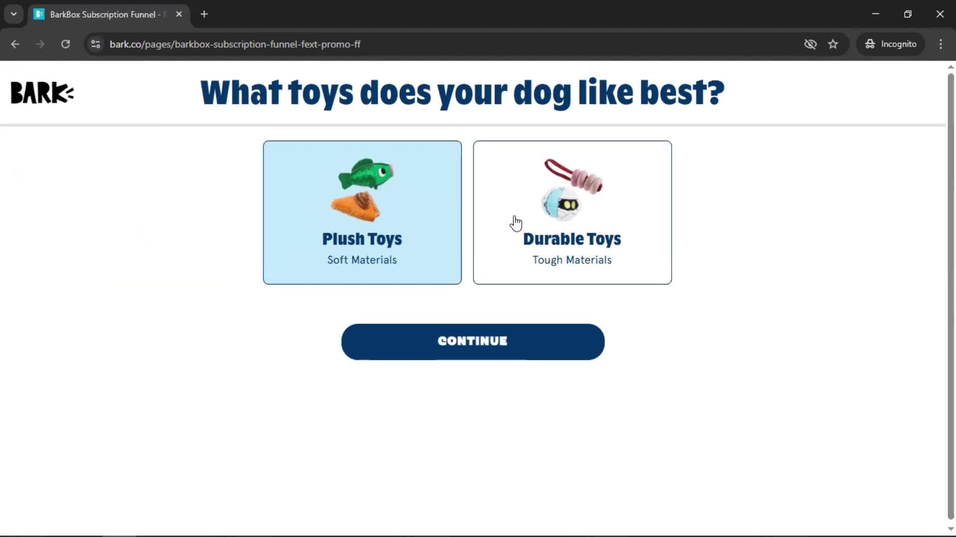 Onboarding screenshot