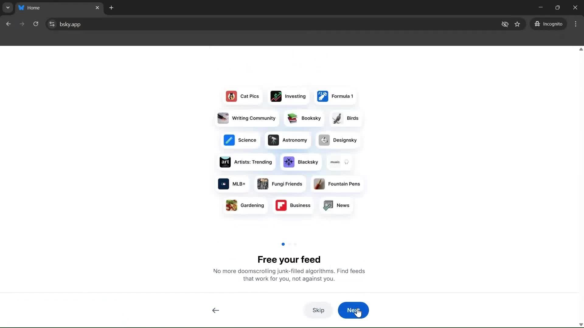 Onboarding screenshot