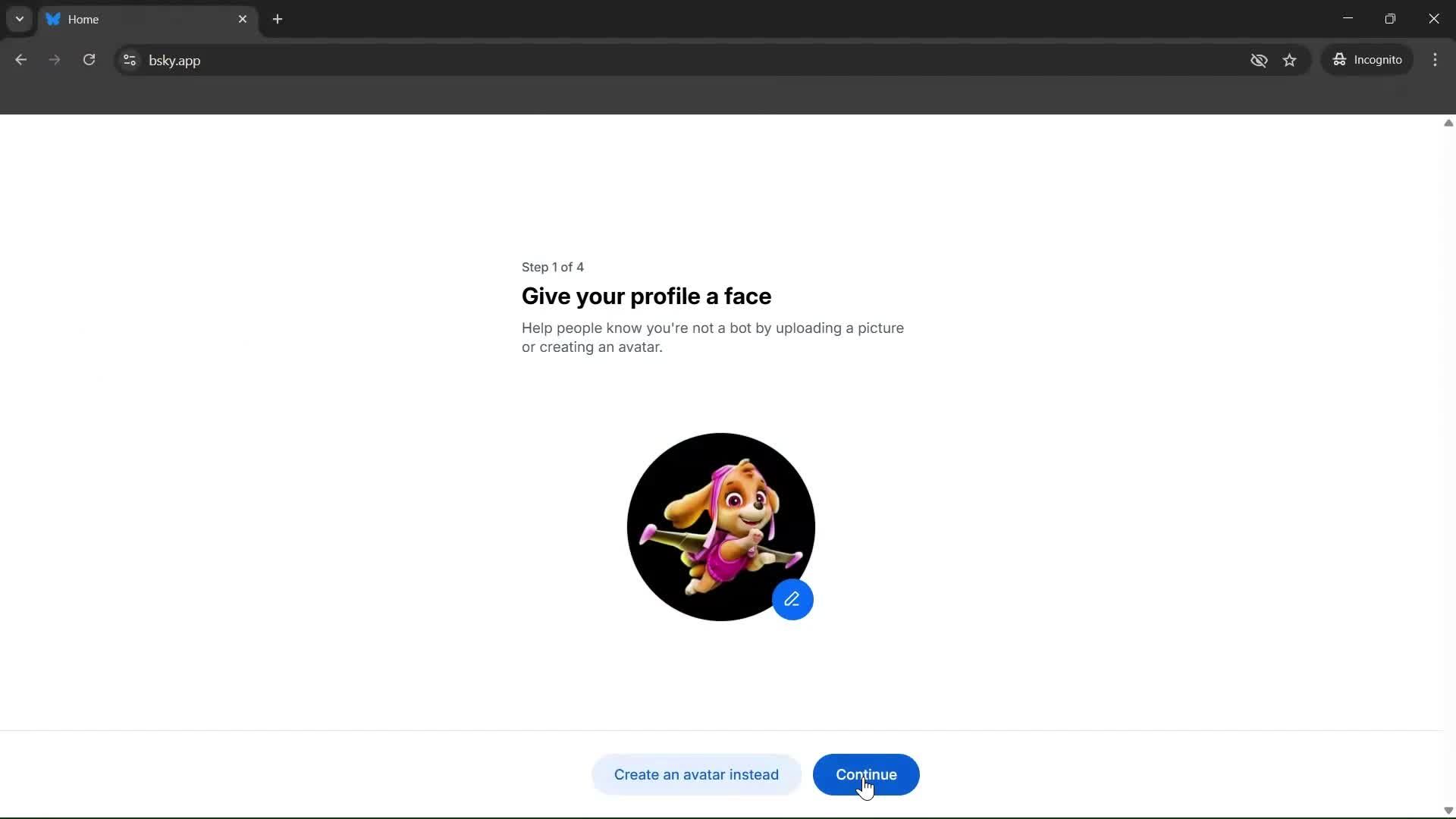 Onboarding screenshot