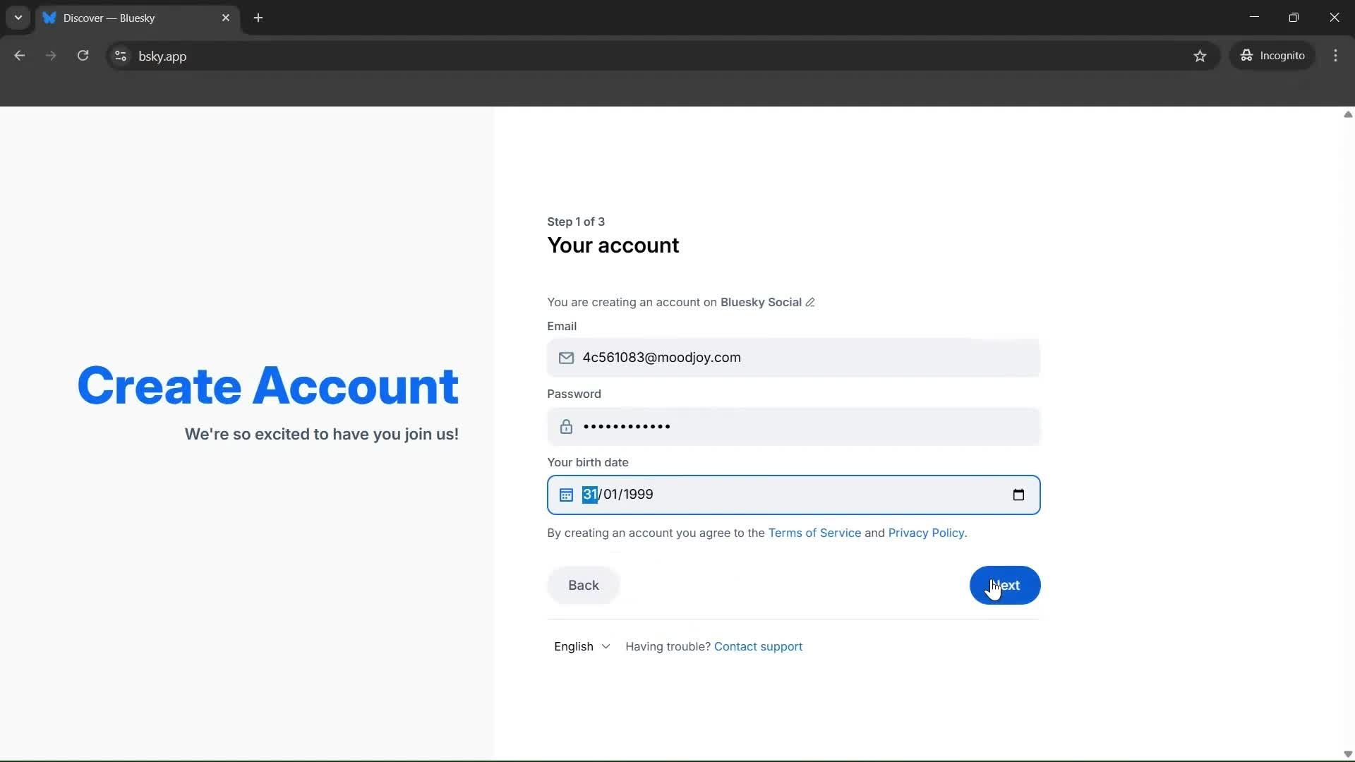 Onboarding screenshot