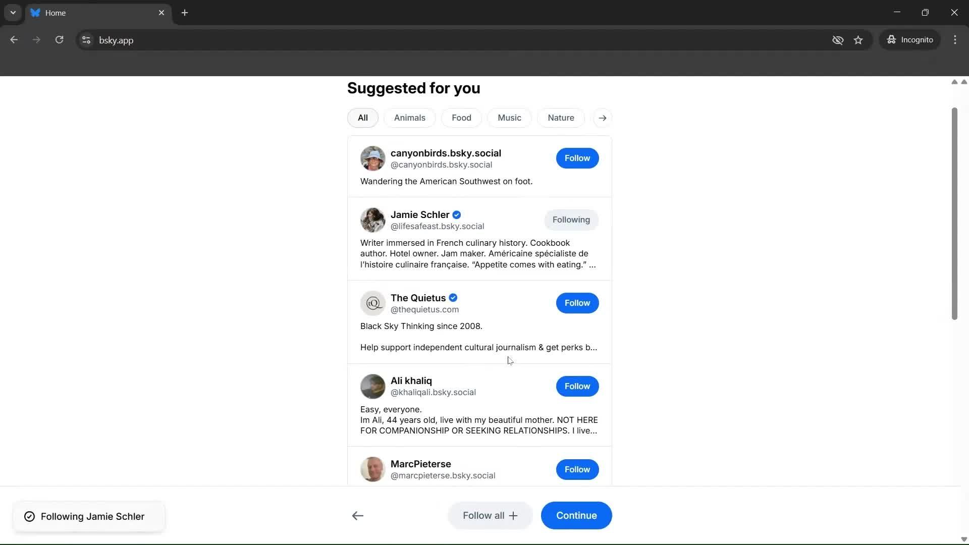 Onboarding screenshot