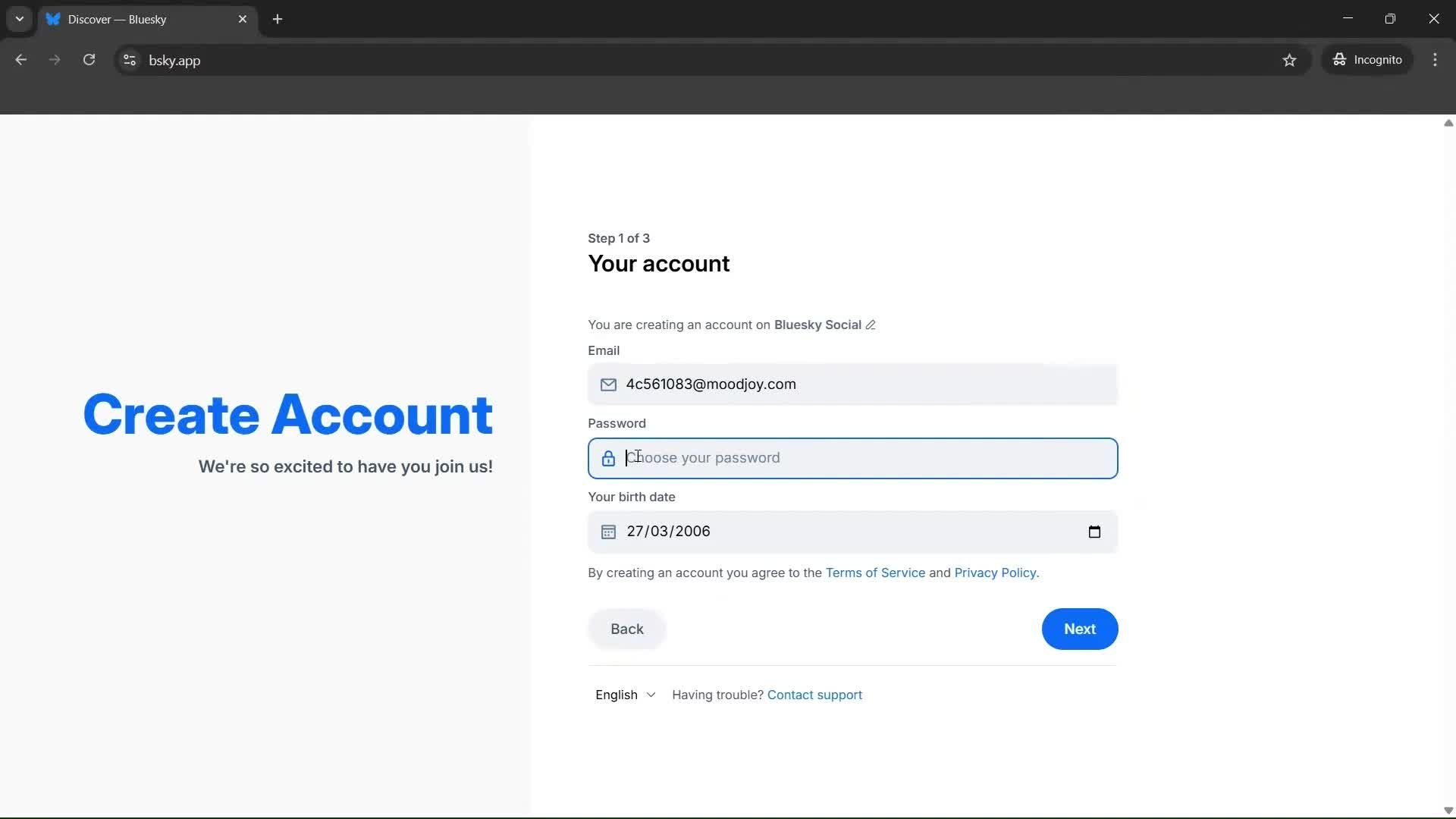Onboarding screenshot