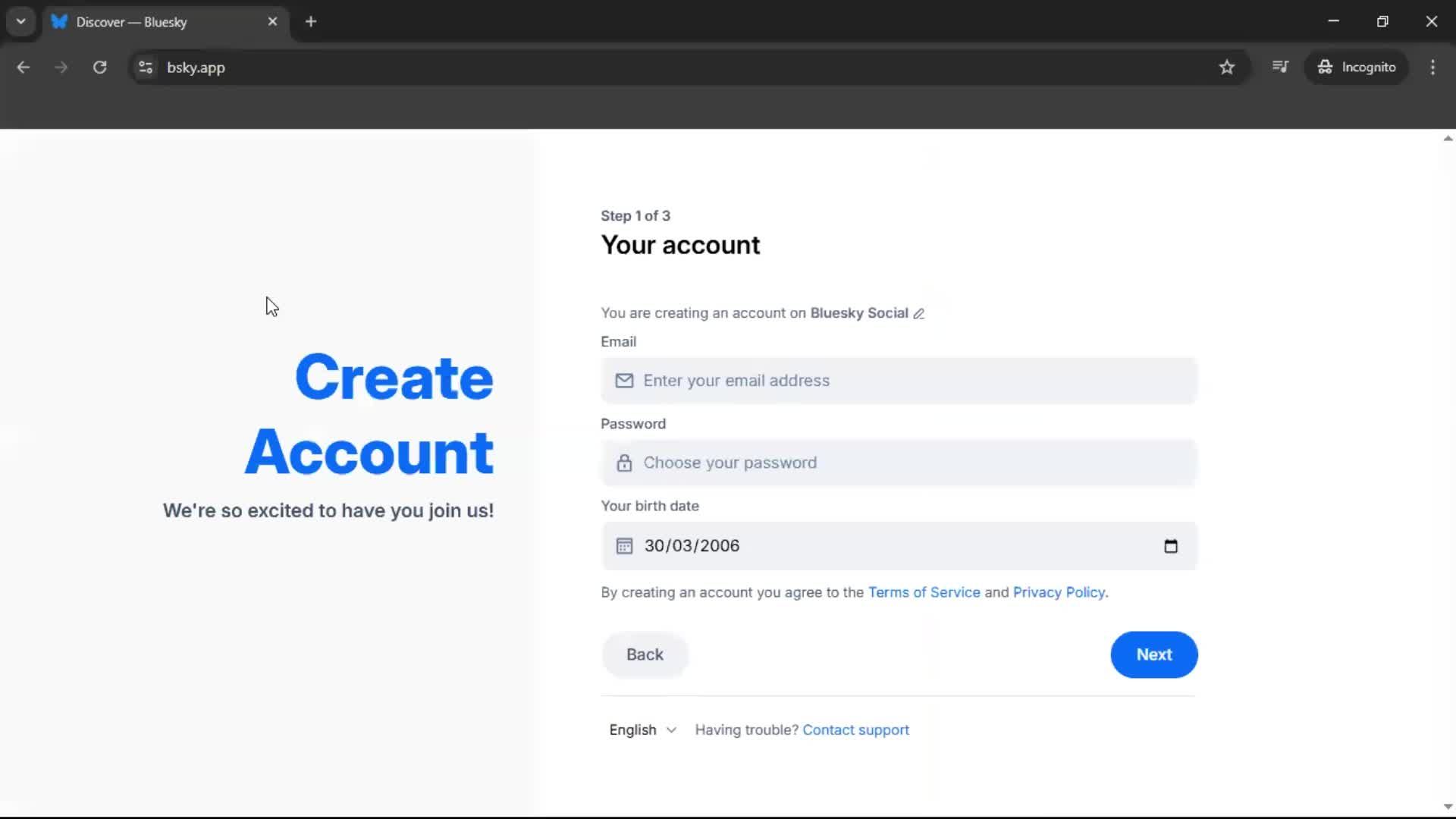 Onboarding screenshot