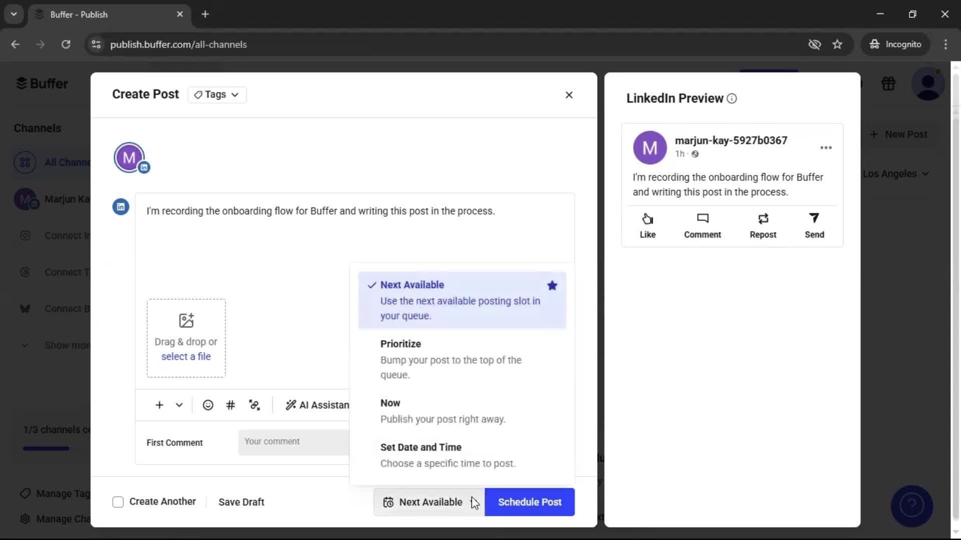Onboarding screenshot