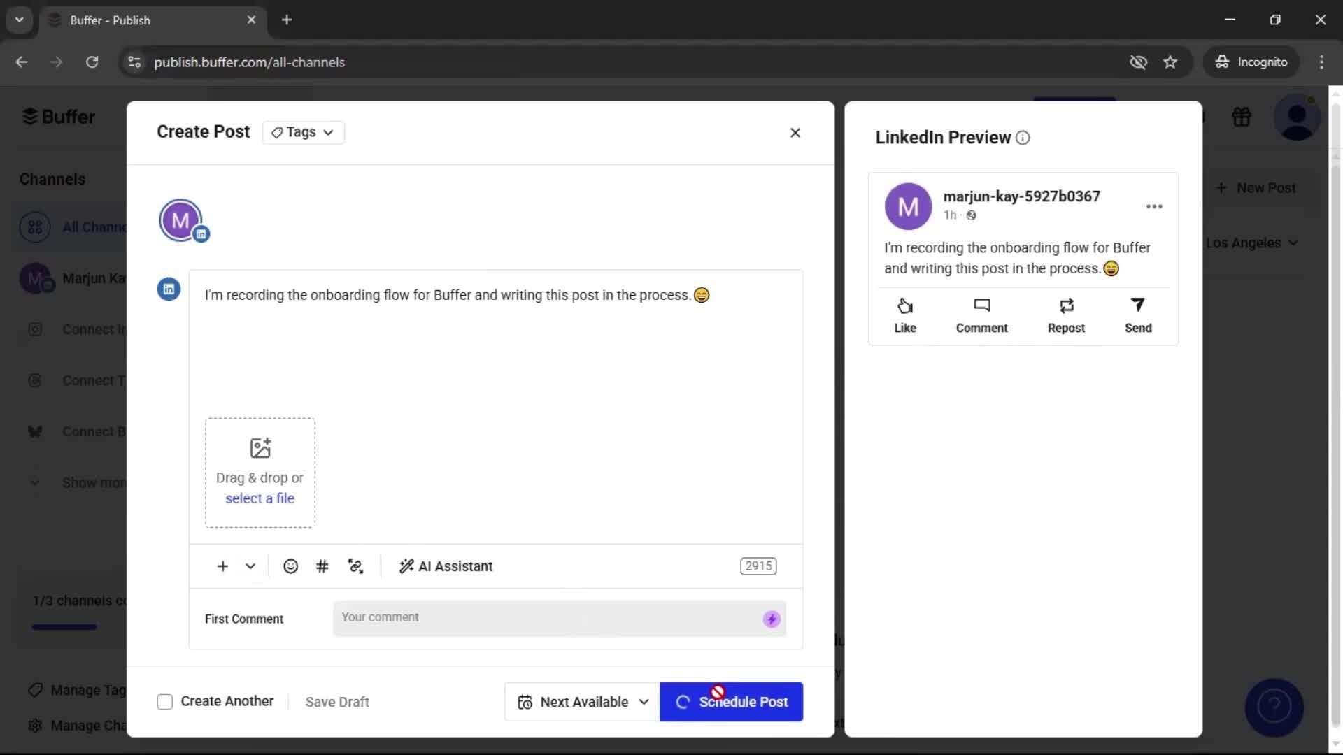 Onboarding screenshot