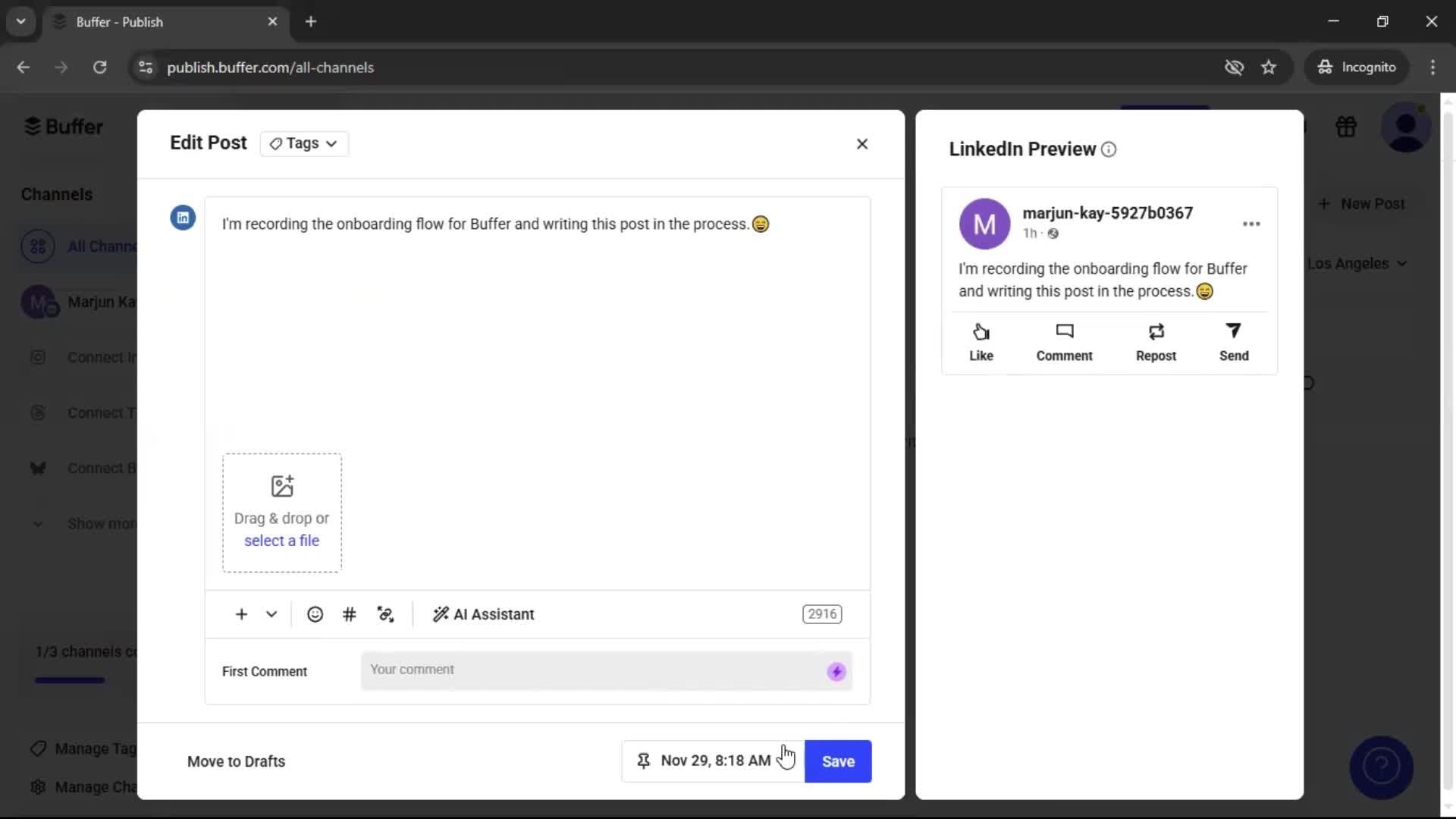 Onboarding screenshot